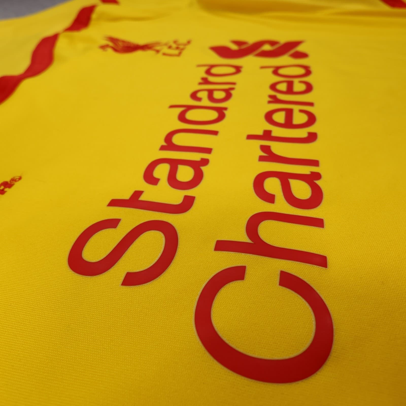 Liverpool Shirt Large Yellow Away Kit 2014 2015 Warrior Soccer Jersey photo 9
