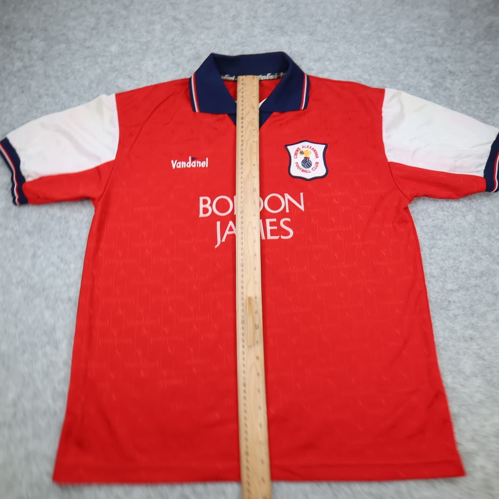 Vintage Crewe Alexandra Shirt Large Red Home Kit 1995 1996 Vandanel Boldon James photo 9