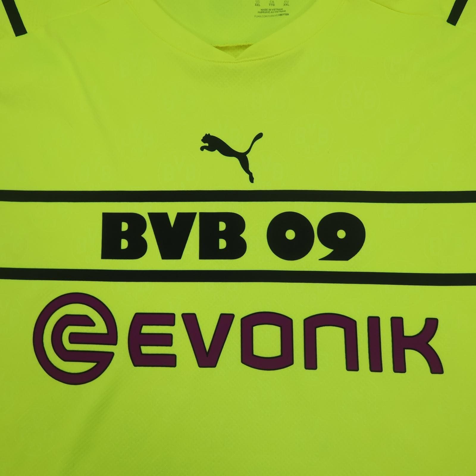Borussia Dortmund Shirt Mens 2XL Yellow 3rd Kit 2021 2022 Football Puma Evonik photo 4