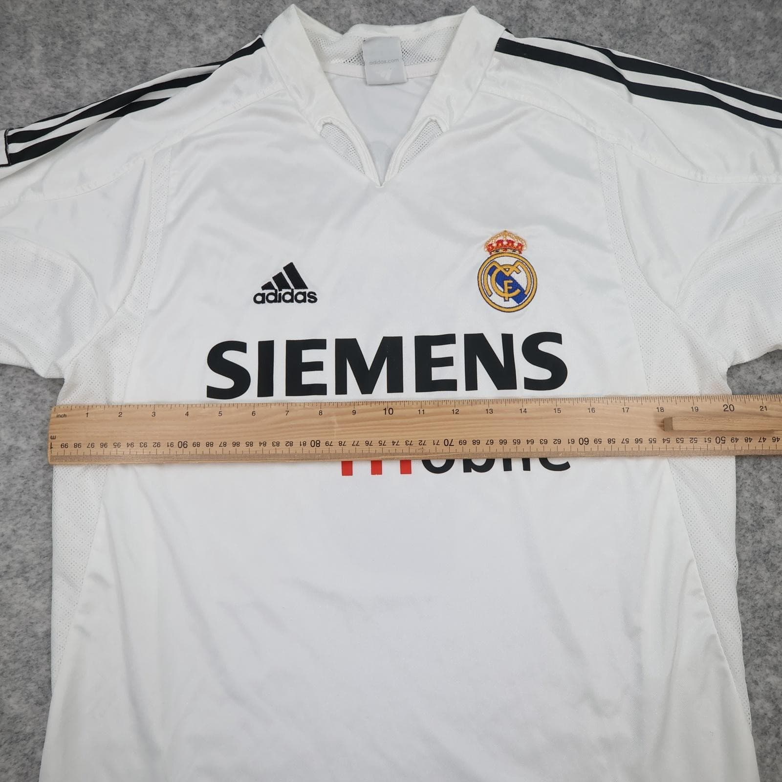 Vintage Real Madrid Shirt Mens Medium White 2004 2005 Football Adidas Zidane 5 photo 15