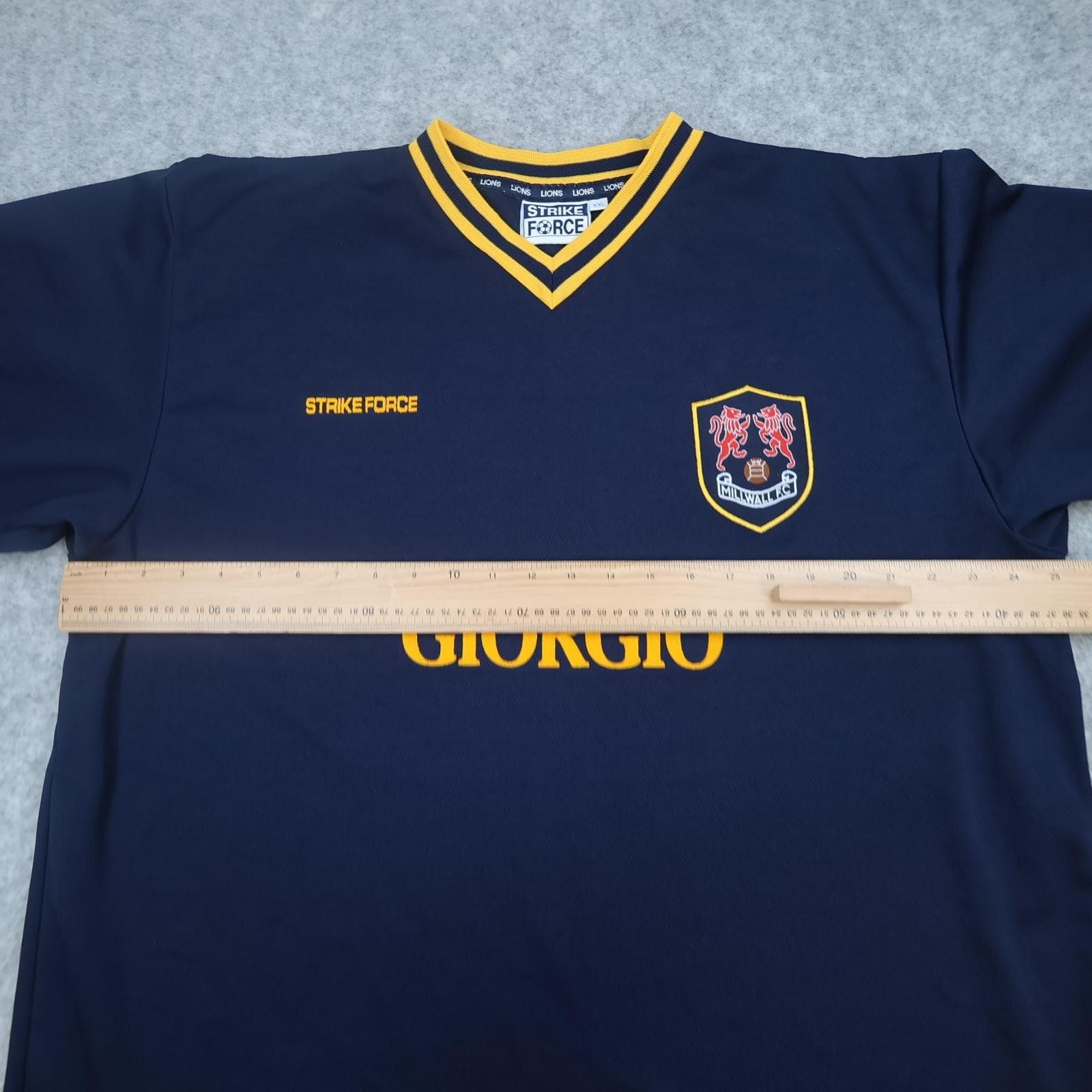 Millwall Shirt Mens 2XL Blue Away 2000 2001 Strike Force Giorgio Soccer Jersey photo 10