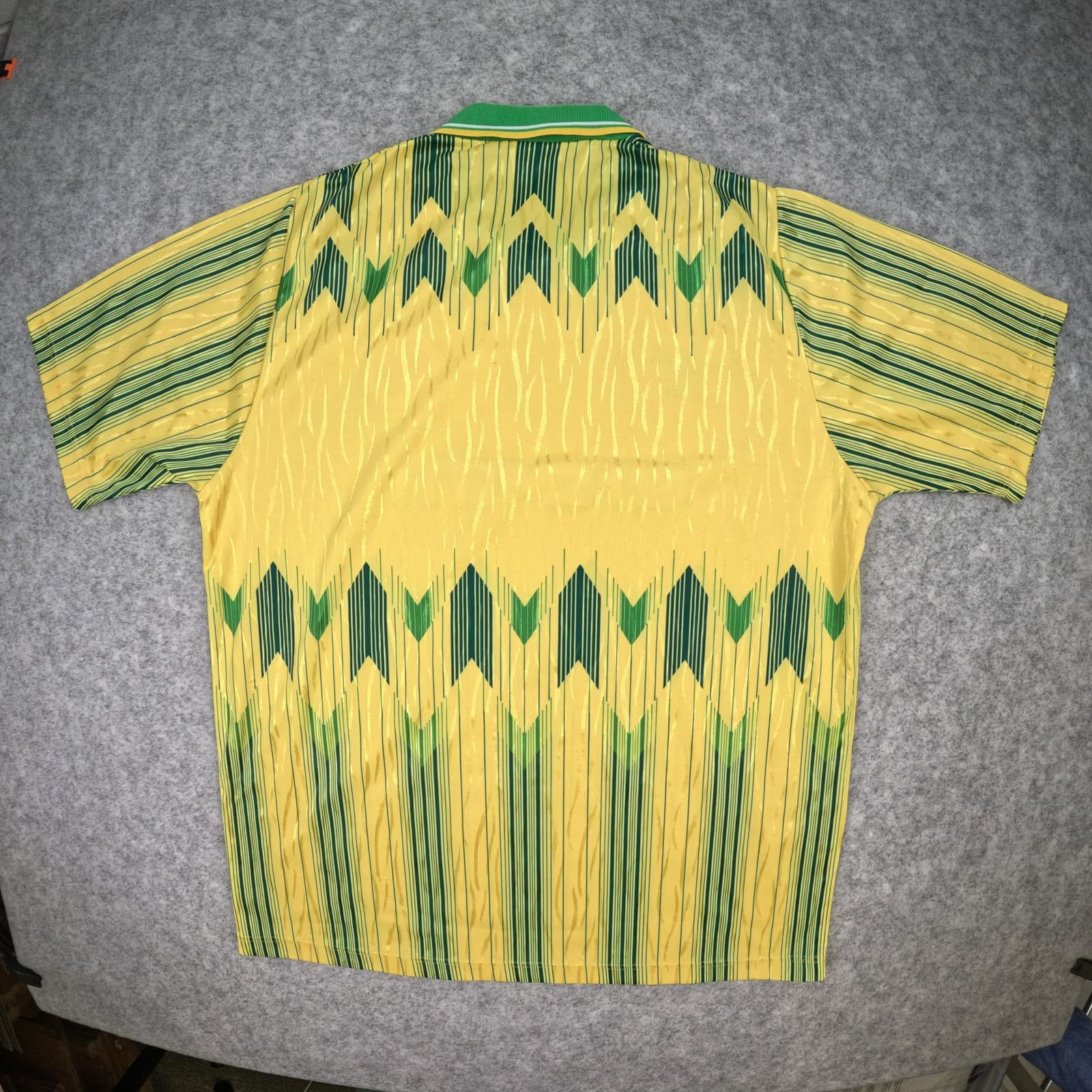 Vintage Celtic Football Shirt Medium Yellow Away 1989 91 Umbro Soccer Jersey photo 2