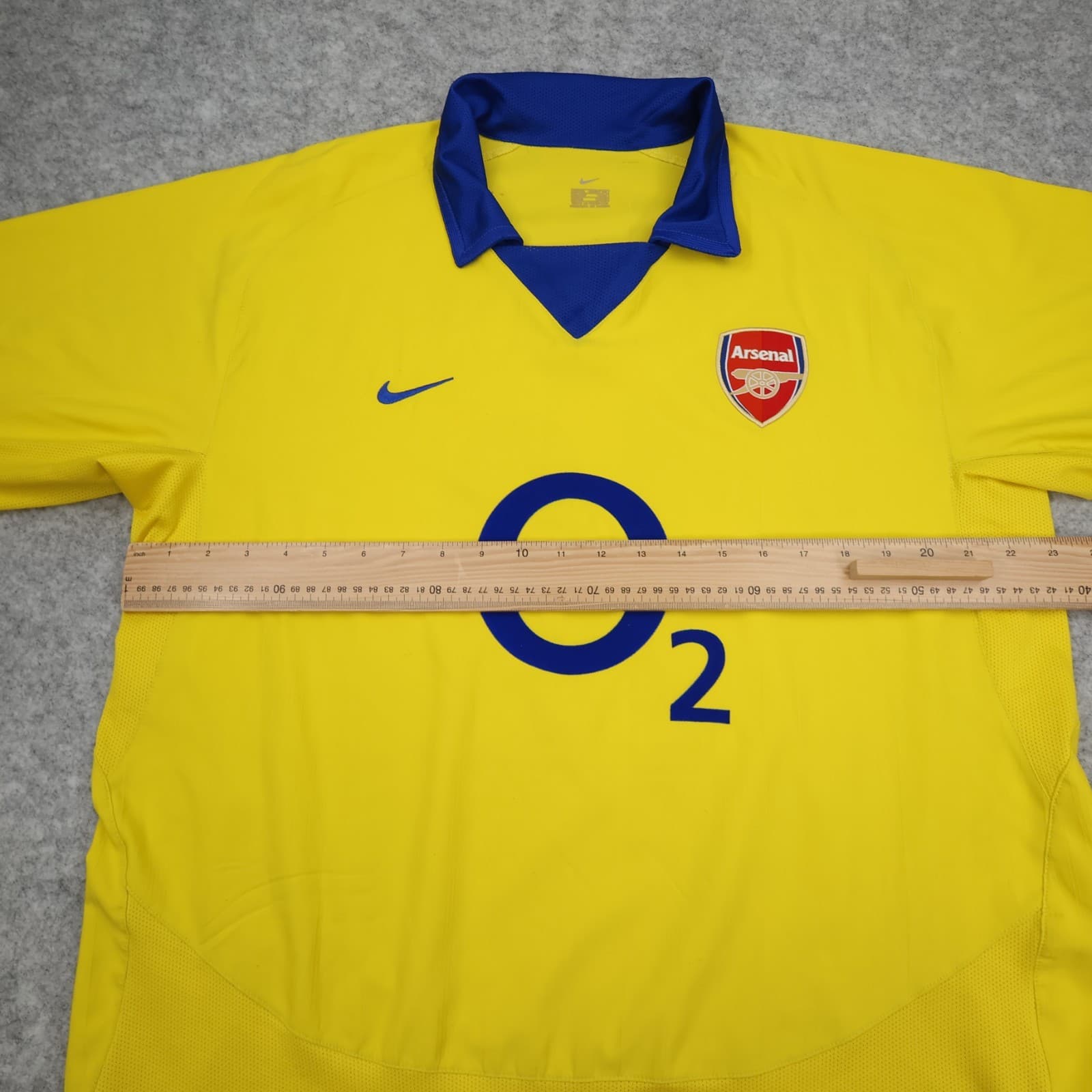 Vintage Arsenal Shirt Extra Large Yellow Away Kit 2003 2004 Bergkamp Jersey photo 13