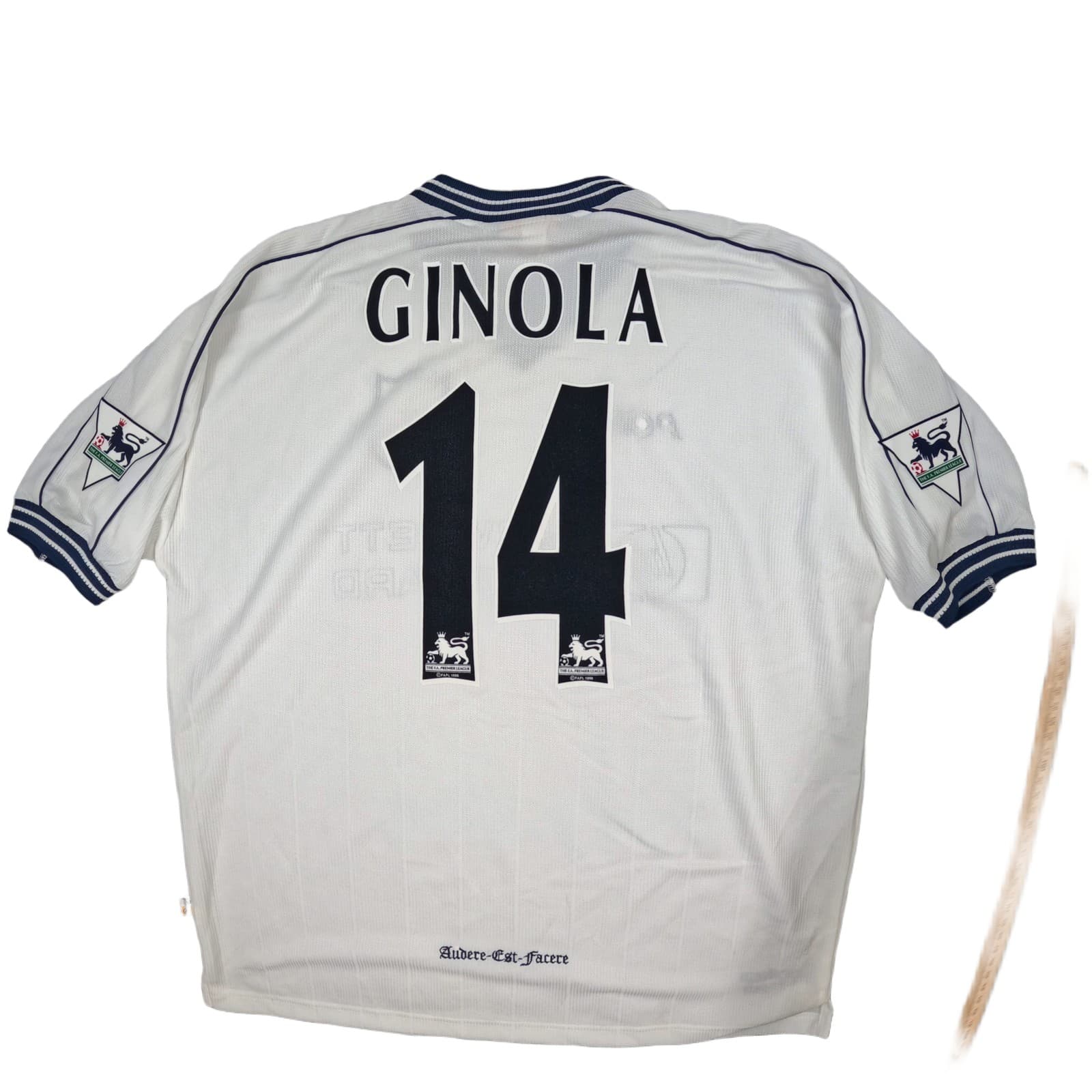 Tottenham Hotspur Football Shirt Extra Large White Home 1997 1999 PONY Ginola 14