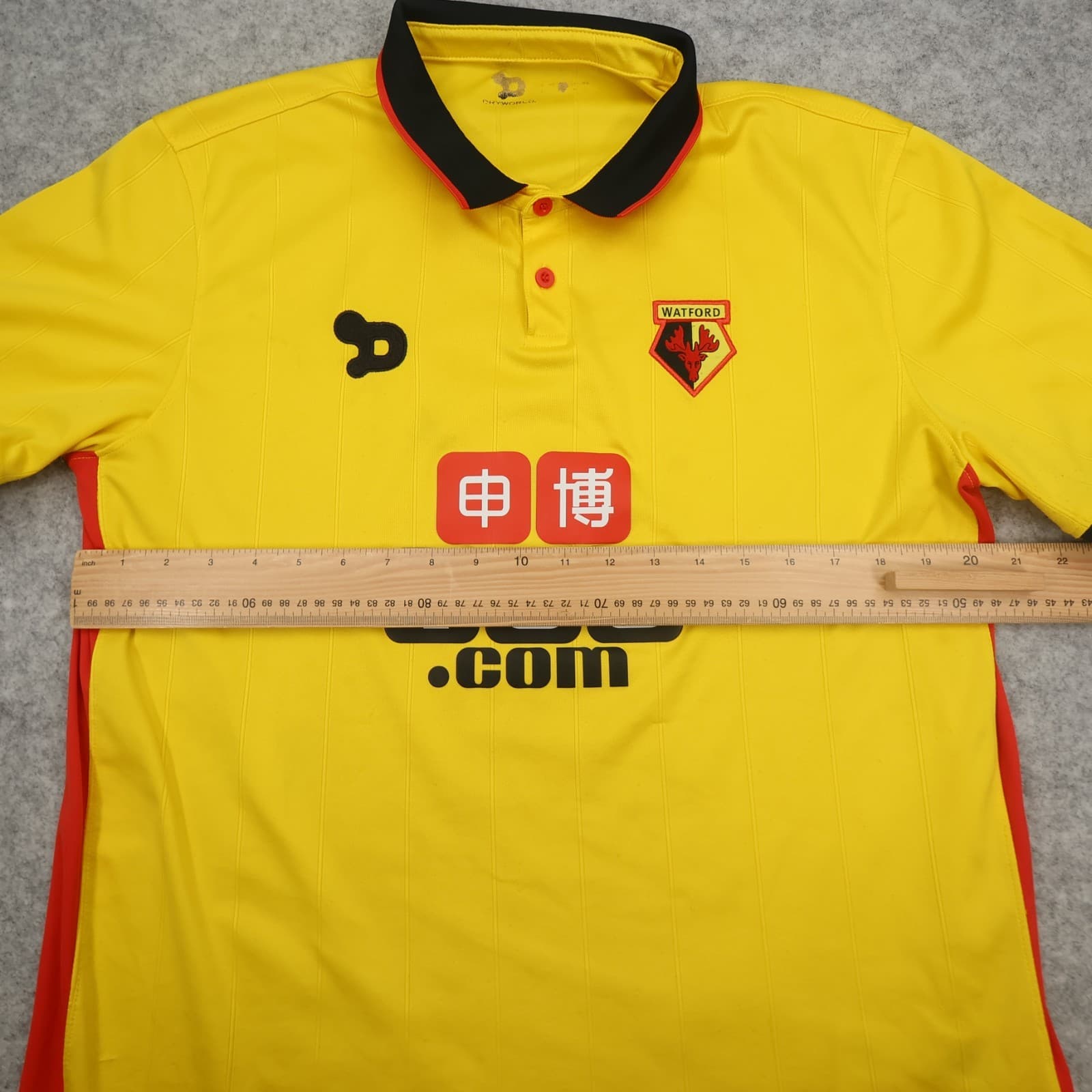 Watford Shirt Large Yellow Home Kit 2016 2017 DryWorld Football Jersey photo 12