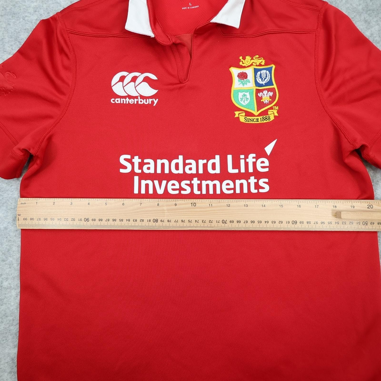 British Lions Rugby Shirt Mens Large Red Rugby Union Canterbury Vaposhield 2017 photo 12