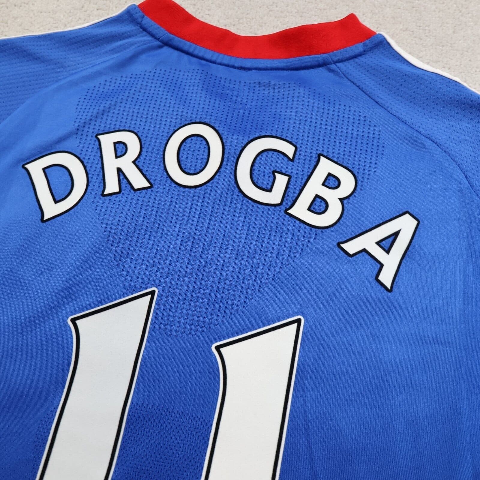 Chelsea Shirt Medium Blue Home Kit 2010 2011 Soccer Jersey Didier Drogba 11 photo 6