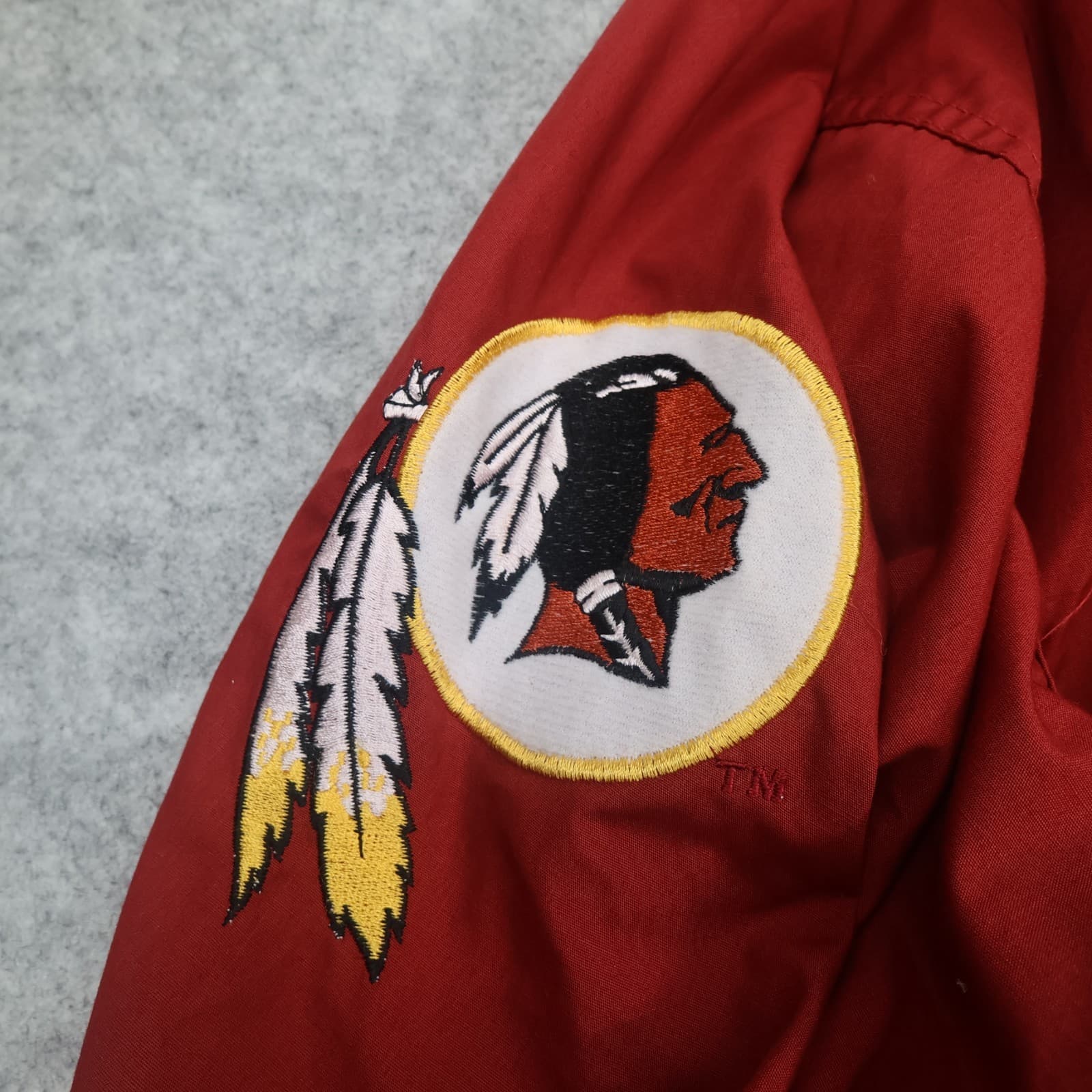 Vintage Washington Redskins Jacket Medium Hooded NFL Campri Team Line 90's Long photo 8
