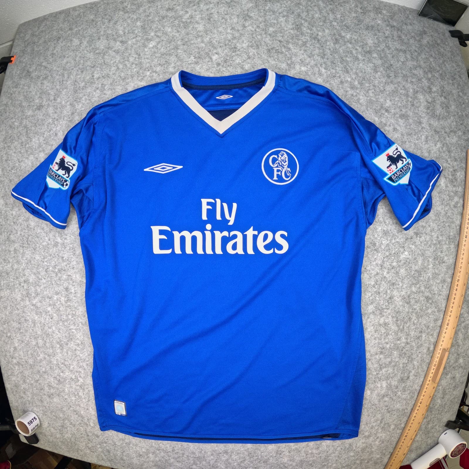Chelsea Football Shirt Extra Large Blue Home 2003 2005 Umbro Makelele 4 Jersey photo 2
