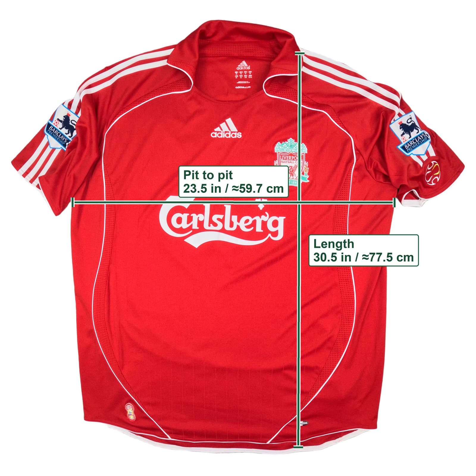 Liverpool Football Shirt Extra Large Red Home 2006 2008 adidas Steven Gerrard 8 photo 4
