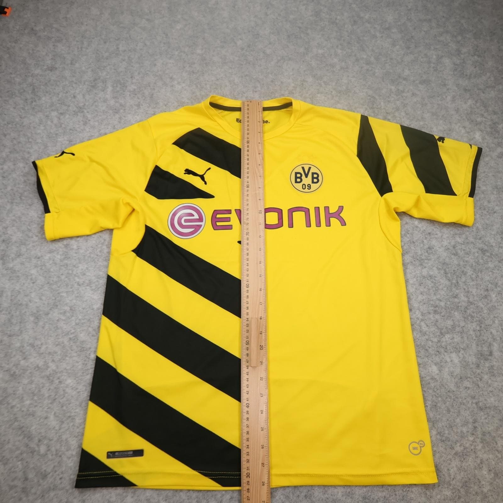 Borussia Dortmund Shirt Mens Large Yellow Black 2014 2015 Puma Evonik Jersey photo 14