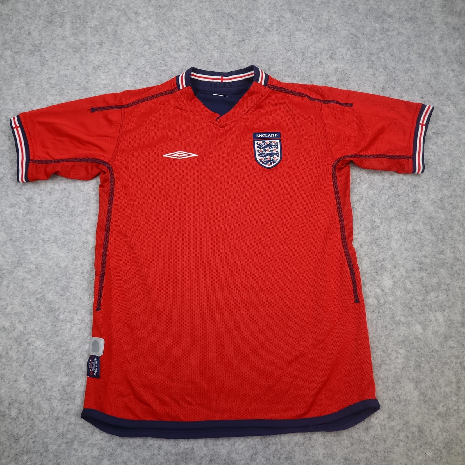 Vintage England Away Shirt Extra Large Boys Red 2002 2004 Football Umbro Jersey