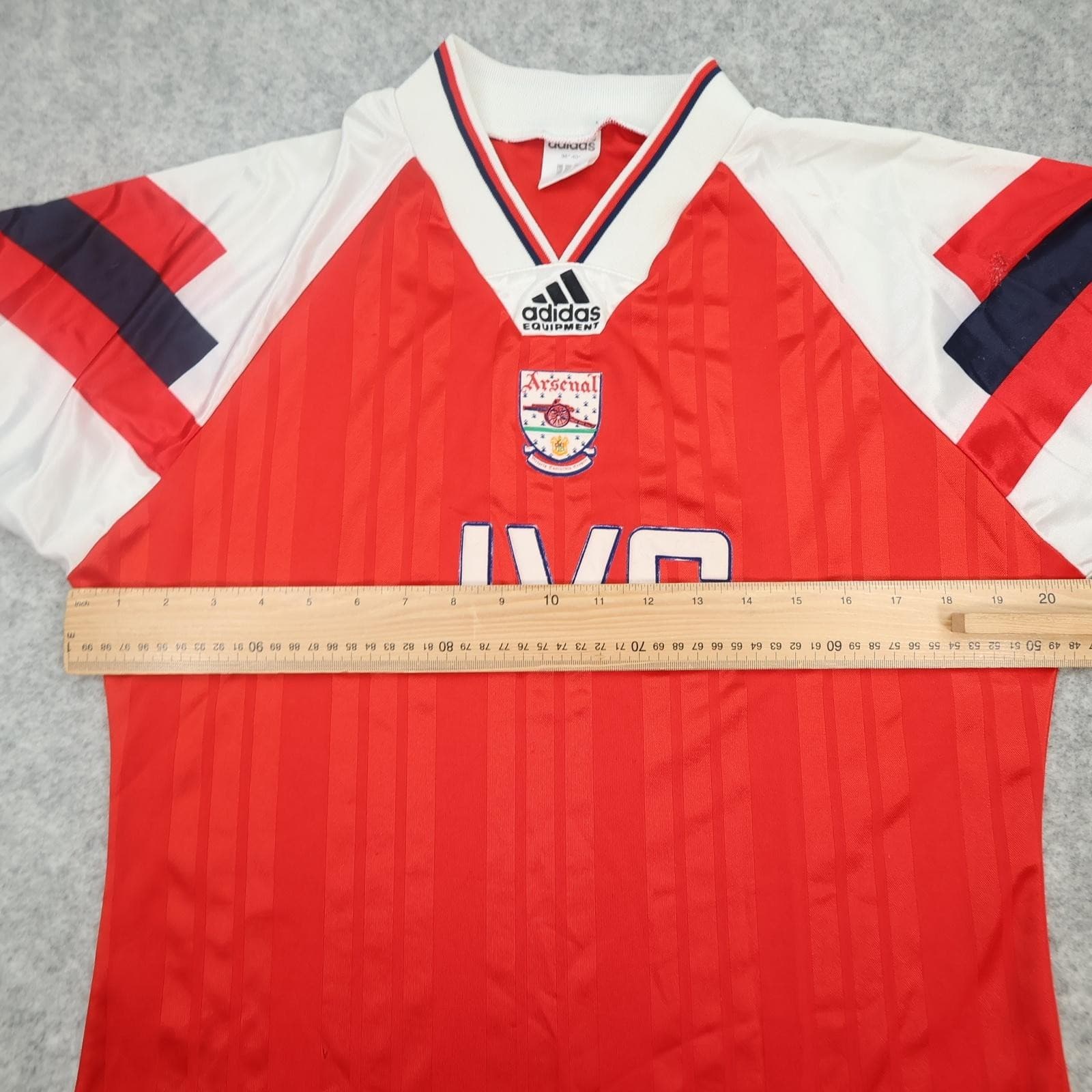 Vintage Arsenal Shirt Mens Medium Red Home 1992 1994 Adidas JVC Jersey UK photo 16