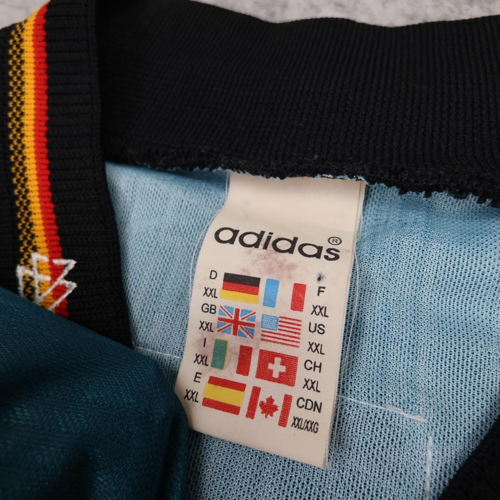 Vintage Germany Shirt Mens XXL Green 1996 1998 Football Adidas DFB Jersey photo 5