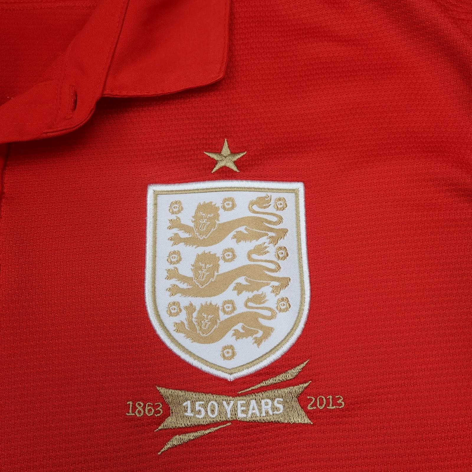 England Away Shirt Mens 2XL Red 2013 150 Years Football Nike Dri Fit Jersey Top photo 4