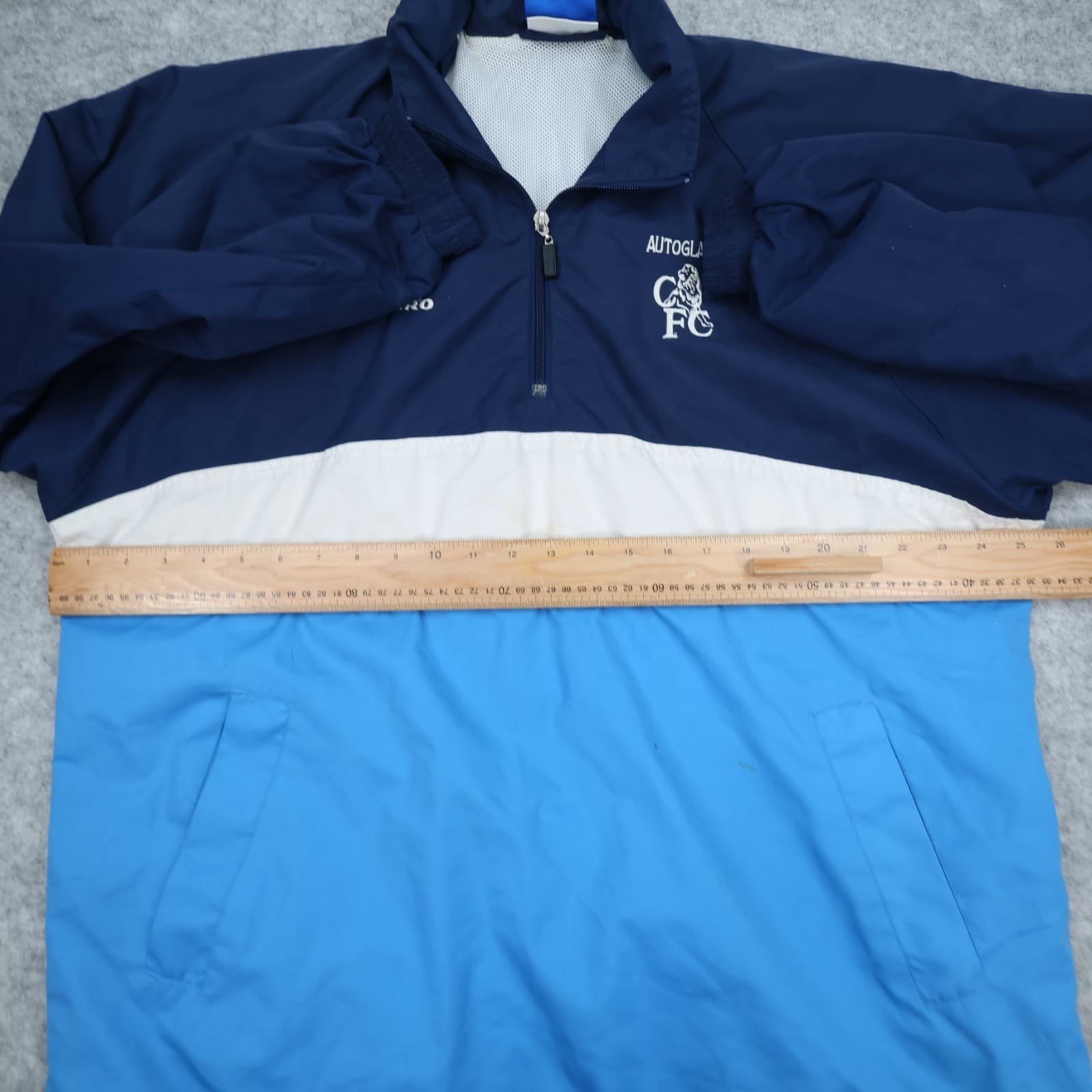 Vintage Chelsea Football Drill Top Large Blue Jacket Tracksuit Umbro 1999 2001 photo 10
