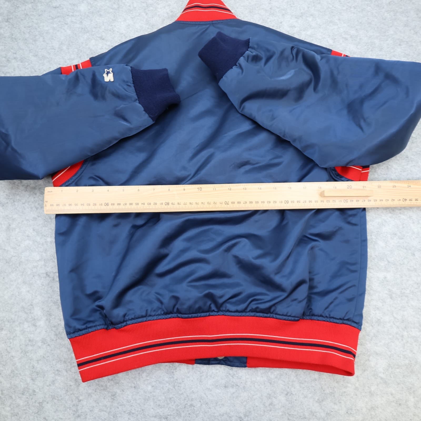 Vintage Cleveland Indians Varsity Jacket Medium Satin 1980s Starter Baseball photo 10