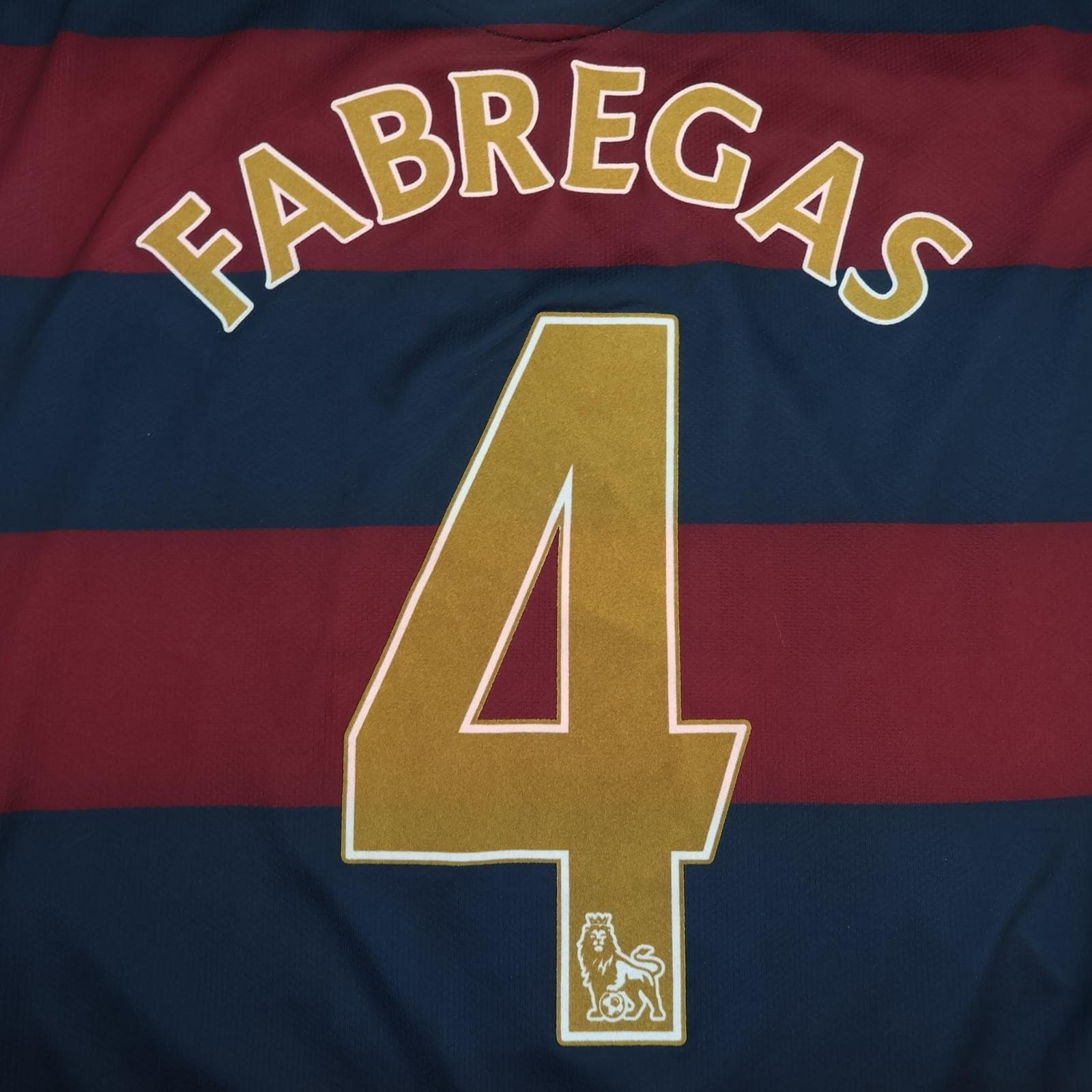 Arsenal Away Shirt Mens Large Blue 2008 2010 EPL Football Nike Fabregas 4 Jersey photo 3