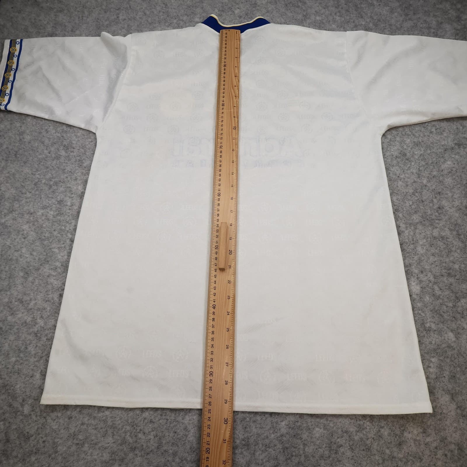 Vintage Leeds United Shirt Mens Large White Home Admiral 1992 1993 Soccer Jersey photo 13