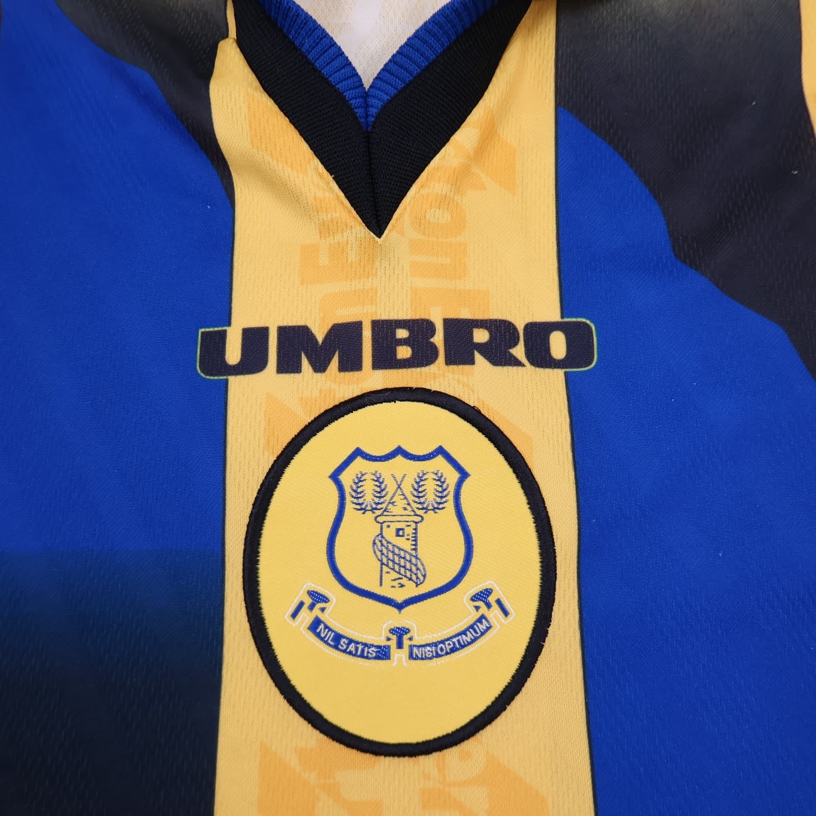 Vintage Everton Shirt Medium Yellow Away Kit 1996 1998 Away Soccer Jersey 3076 photo 6