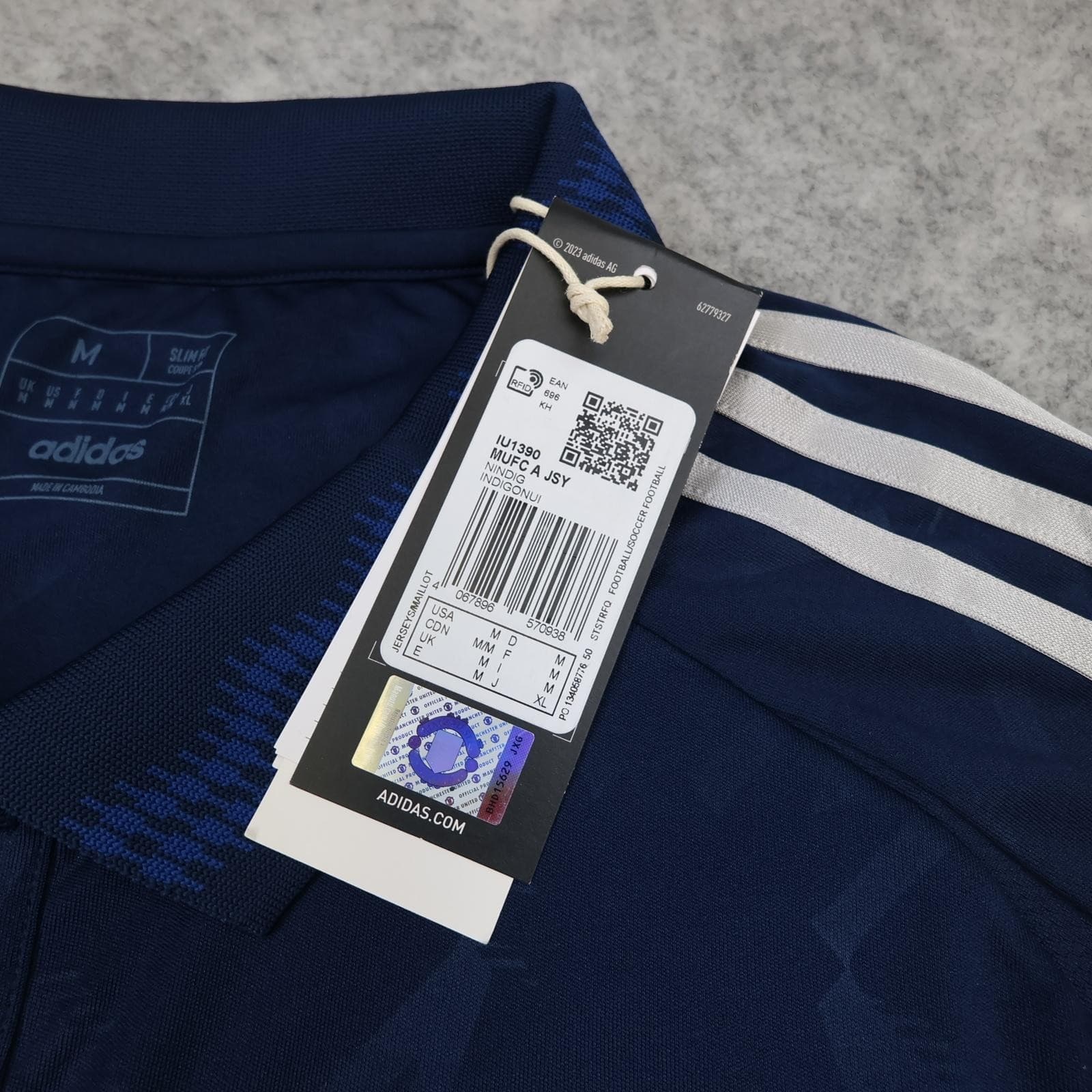 Manchester United Away Shirt Mens Medium Blue 2024 2025 Football Adidas Jersey photo 7