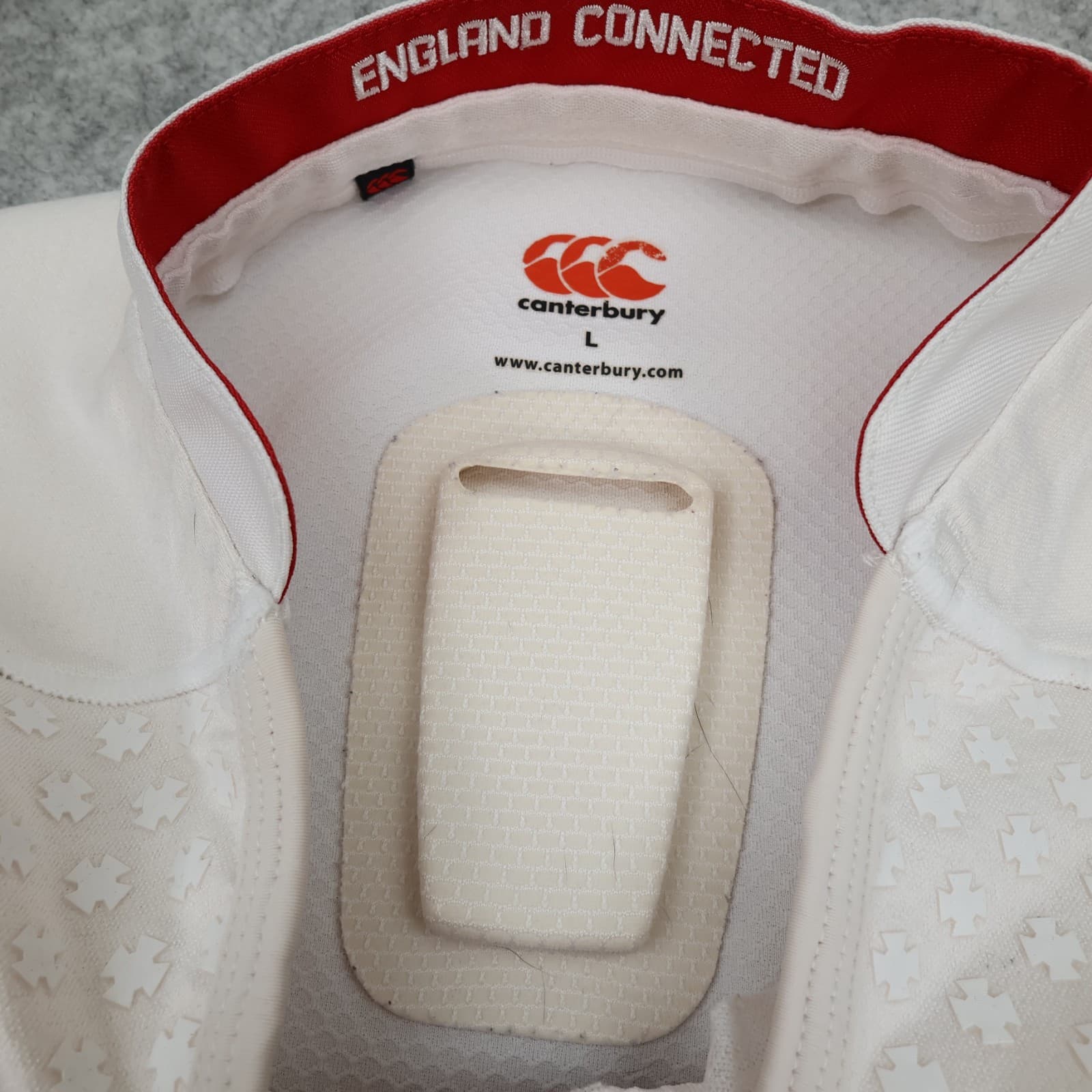 England Rugby Shirt Large White Home Kit 2014 2016 Nike Jersey Player Issue photo 8