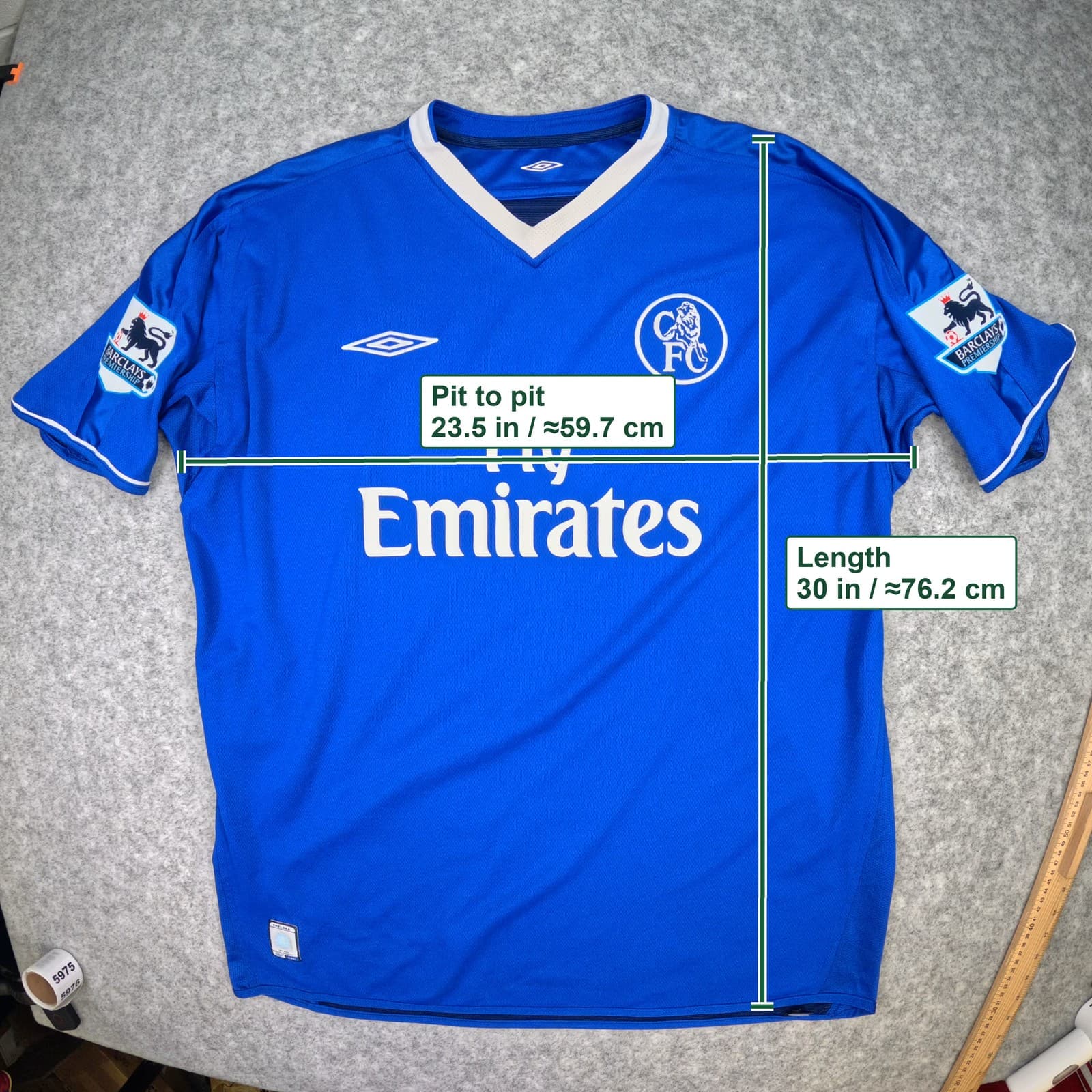 Chelsea Football Shirt Extra Large Blue Home 2003 2005 Umbro Makelele 4 Jersey photo 5