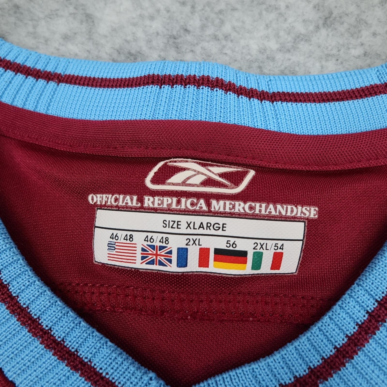 Vintage West Ham United Shirt Mens 2XL Red Home 2003 2005 Reebok Jobserve photo 7