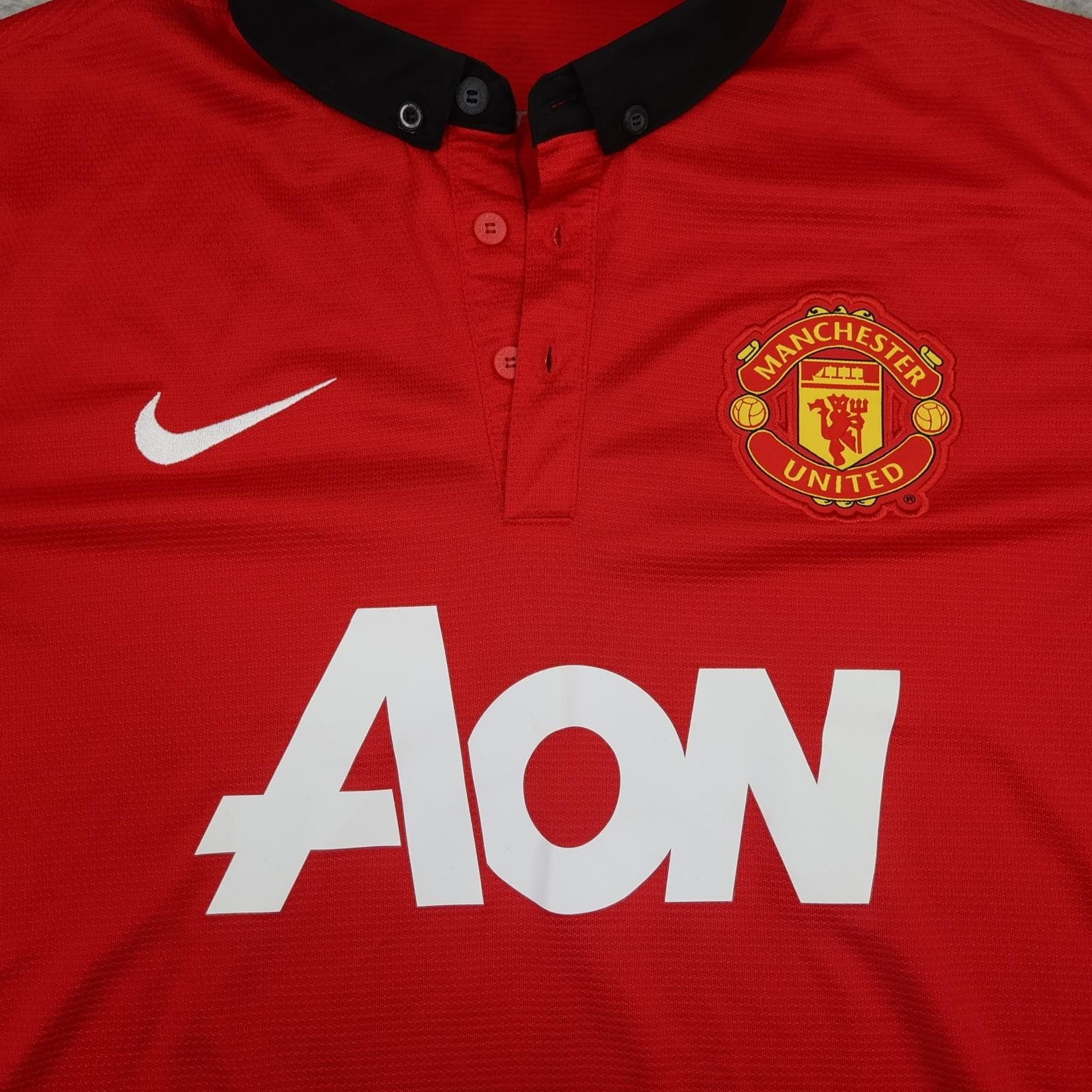 Manchester United Shirt Mens Medium Red Home 2013 2014 Football Nike Rooney 10 photo 6