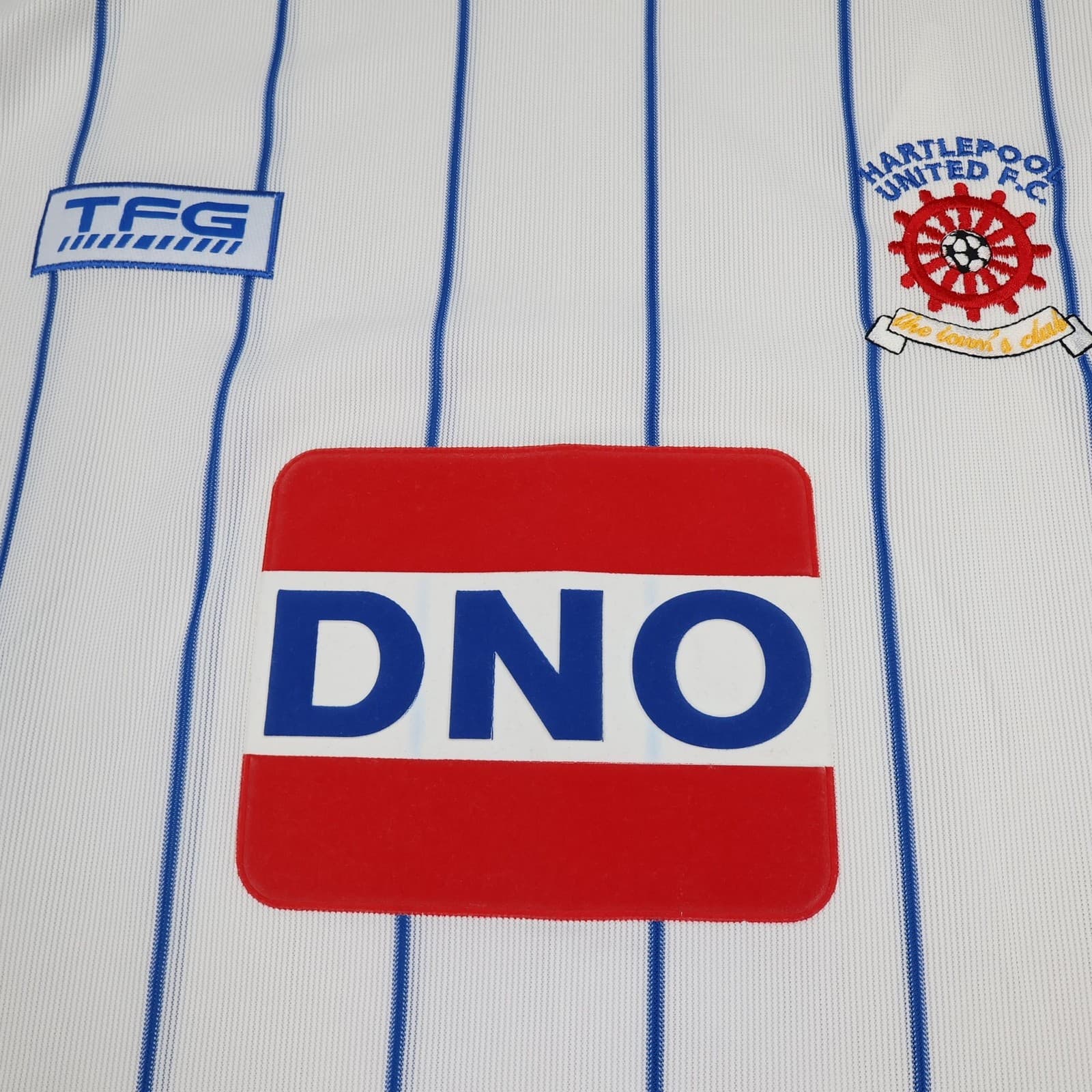 Vintage Hartlepool United Shirt Mens Large White 2002 2003 TFG Soccer Jersey photo 3