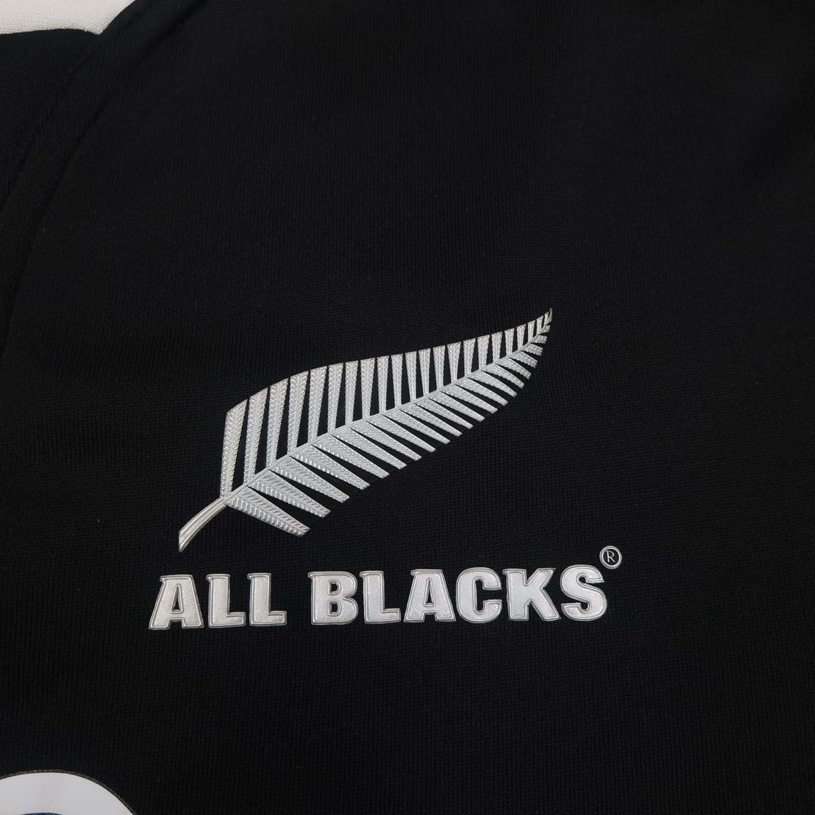 New Zealand All Blacks Shirt Mens Medium Black Rugby Adidas AIG 2013 2014 Jersey photo 4