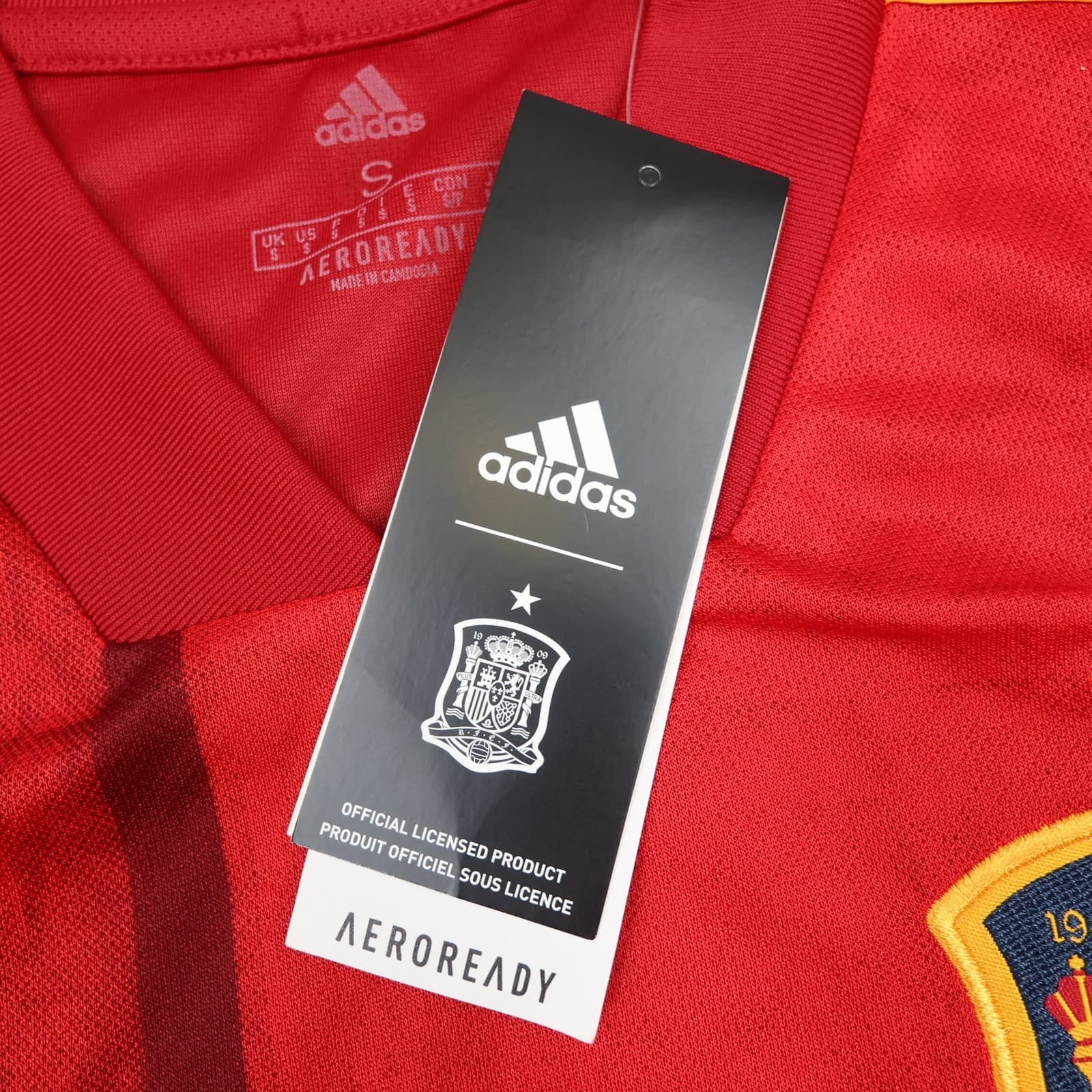 Spain Football Shirt Small Red Home Kit 2020 2021 España Soccer Jersey photo 6