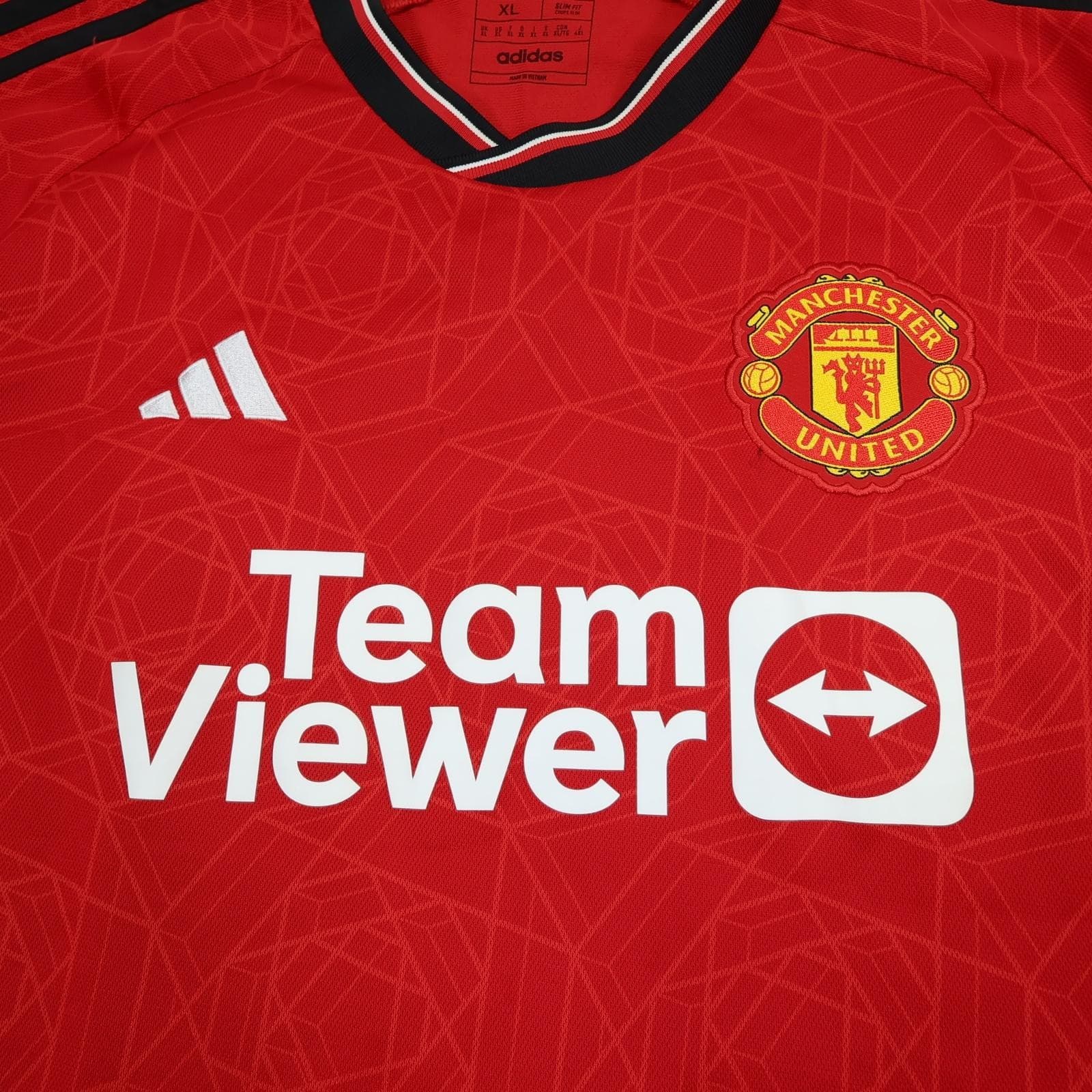 Manchester United Shirt Mens XL Red Home 2023 2024 Football Adidas Lindelof 2 photo 3