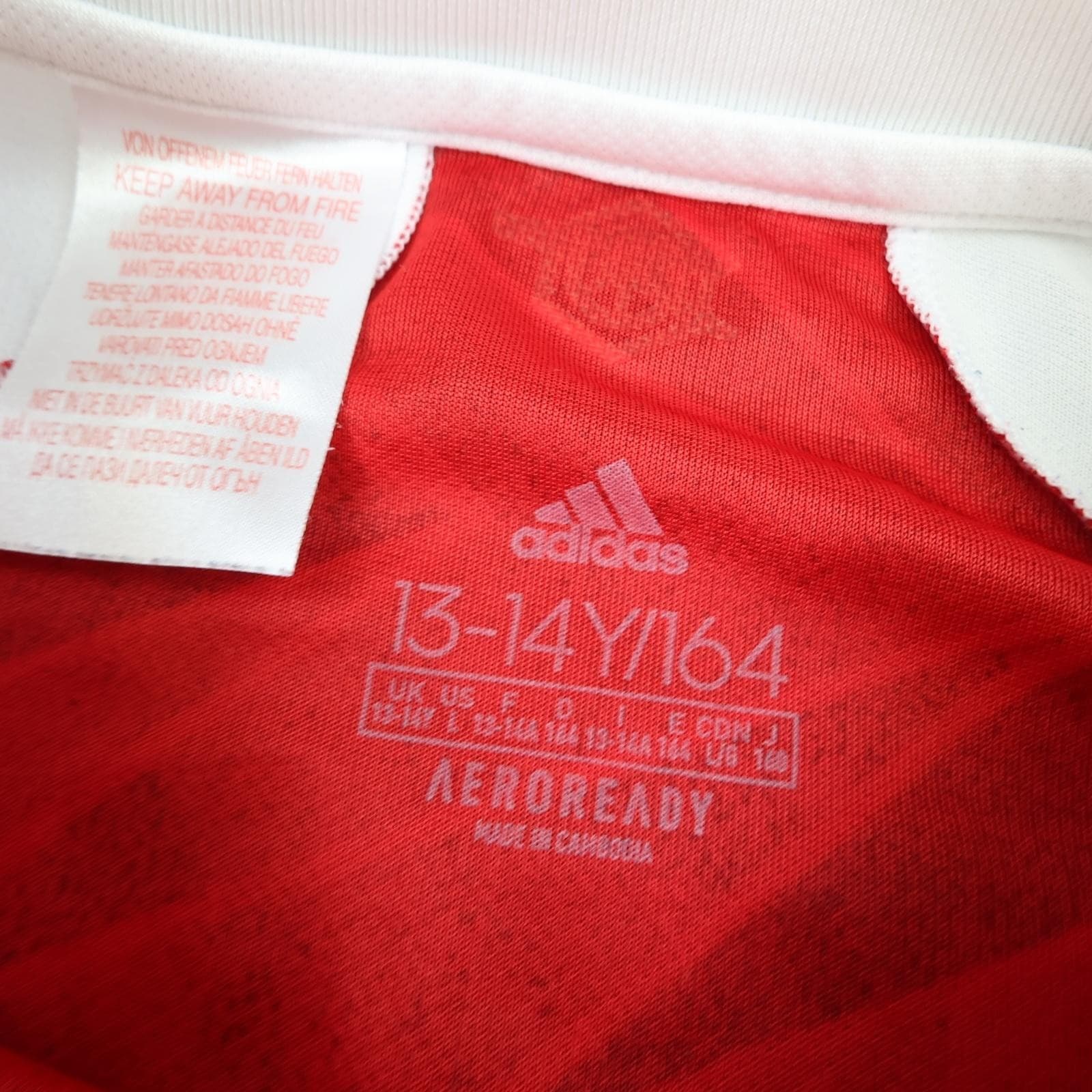 Arsenal Shirt Kids 13-14 Red Home 2020 2021 Adidas Aubameyang 14 Soccer Jersey photo 7