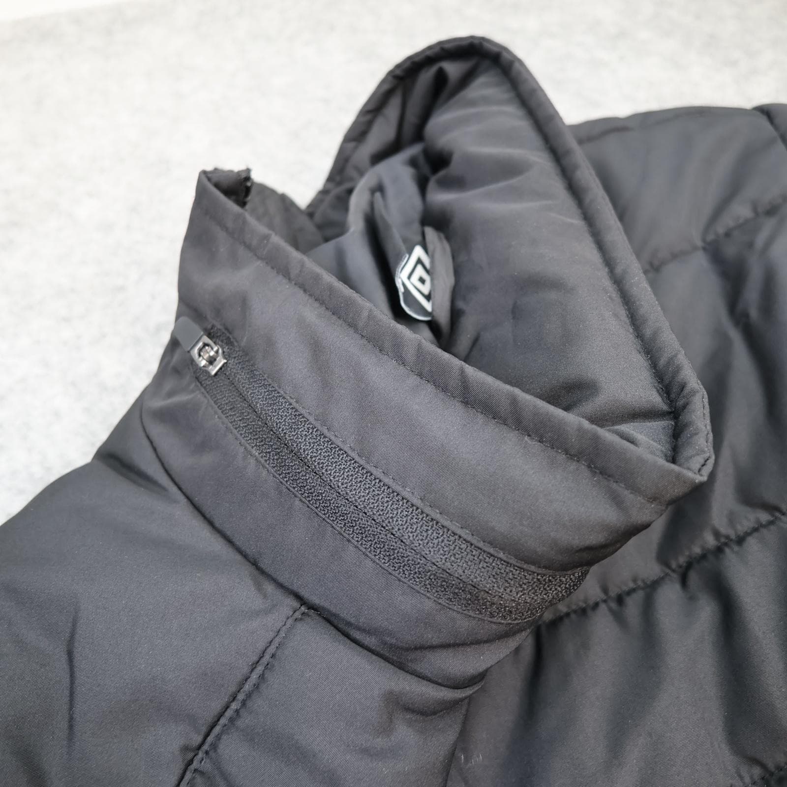 West Ham United Jacket Mens Large Black Football Umbro Hooded Padded Winter Coat photo 7