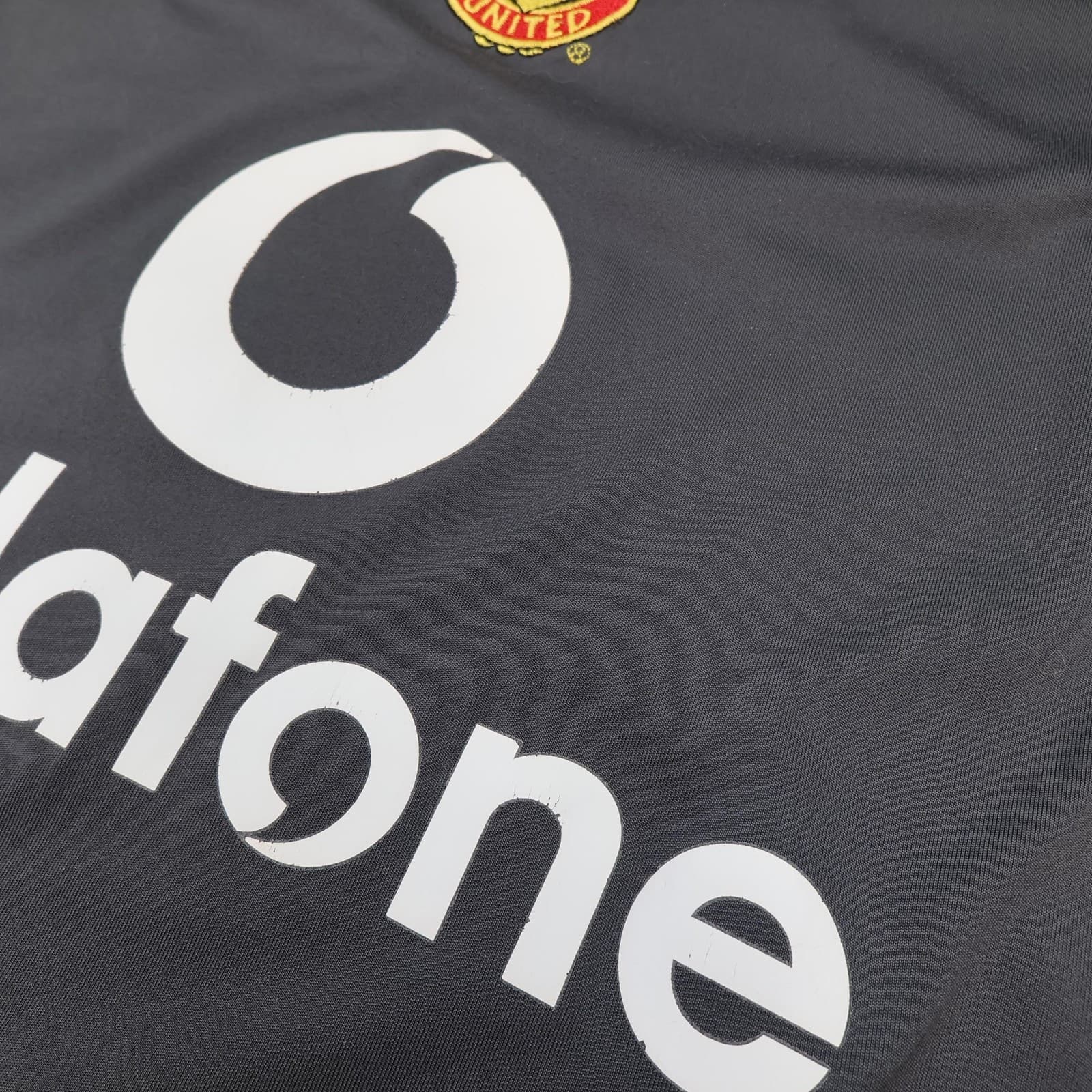 Manchester United Shirt Mens Large Grey Training 2004 2005 Nike Vodafone Soccer photo 5