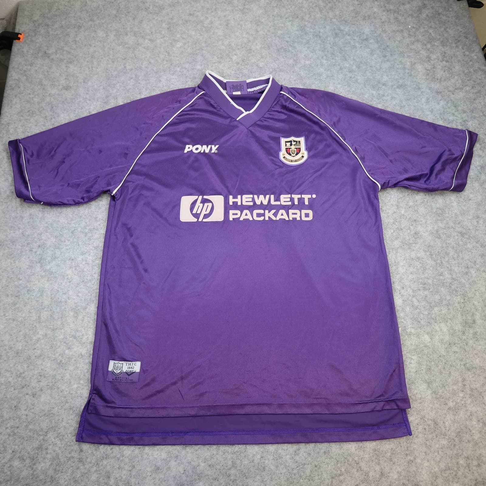Vintage Tottenham Hotspur Shirt Mens XL Purple Away 1998 1999 Football Pony HP