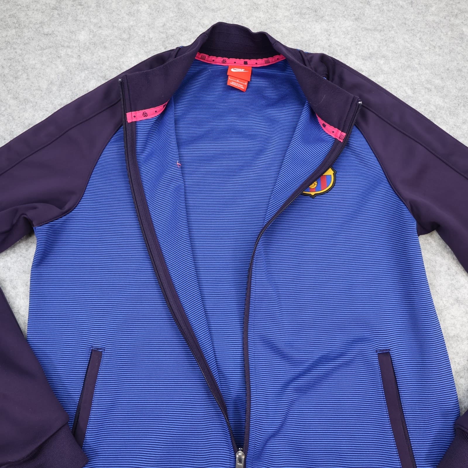 Barcelona Tracksuit Large Training Jacket Nike Track Mens Blue 2016 2017 Zipped photo 7