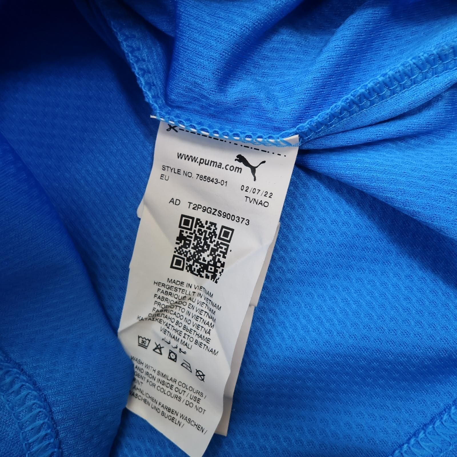 Italy Home Shirt Mens Large Blue 2022 2023 Football Puma Italia Top Jersey photo 7