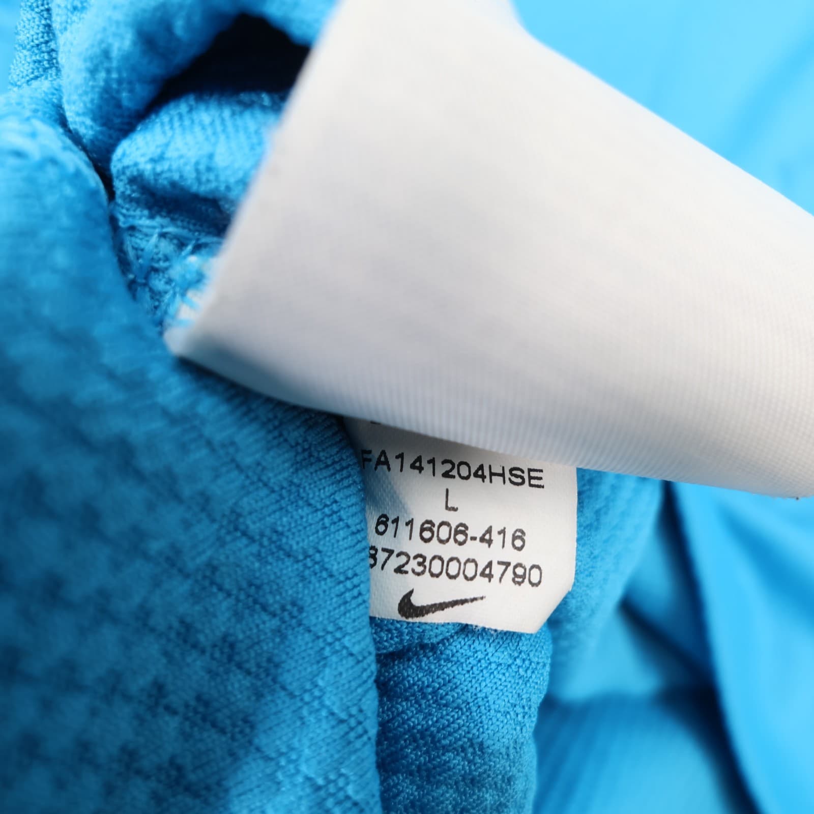 Manchester City Tracksuit Top Large Blue 2014 2015 1/4 Zip Nike Jacket MCFC photo 13