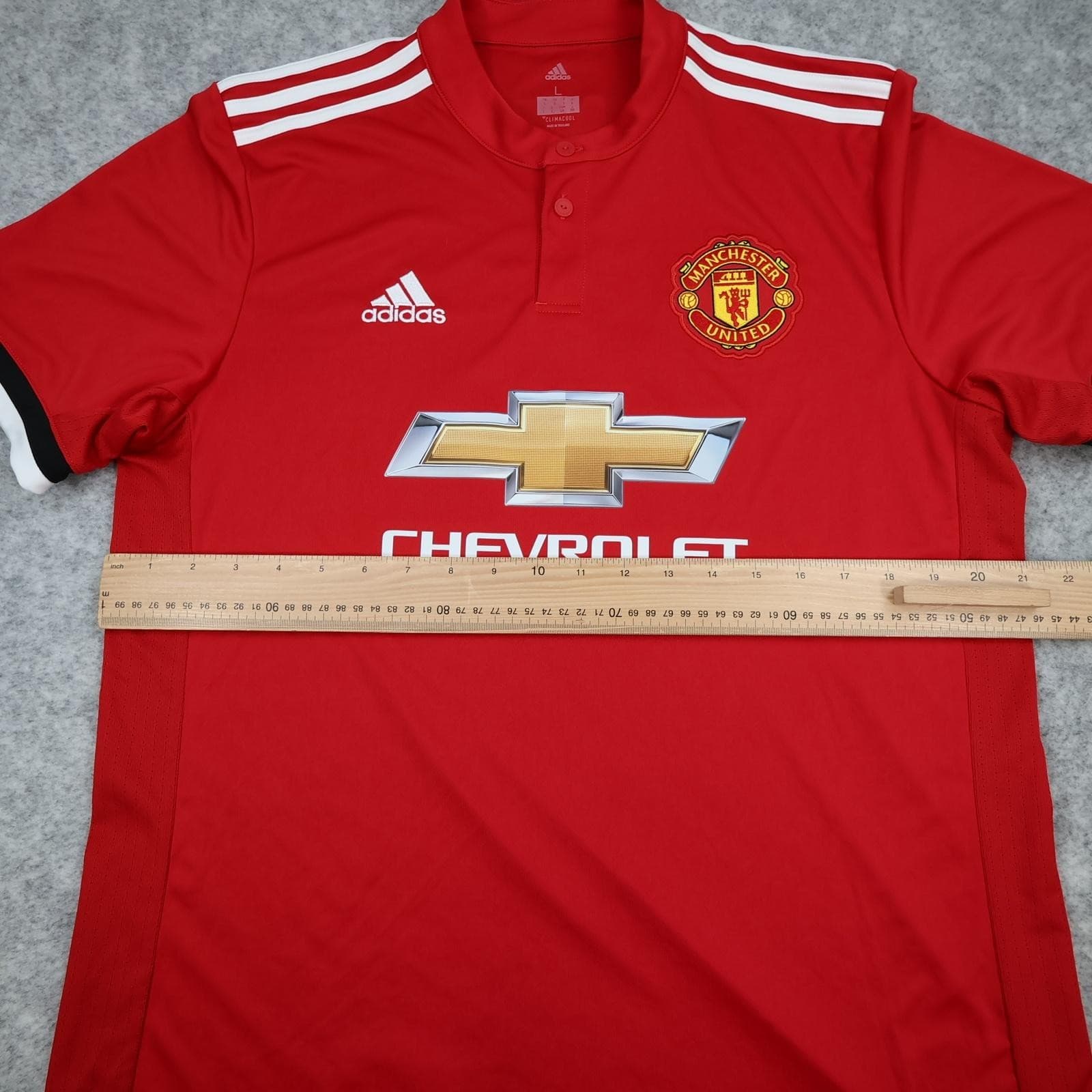 Manchester United Shirt Mens Large Red Home 2017 2018 Football Adidas Matic 31 photo 10