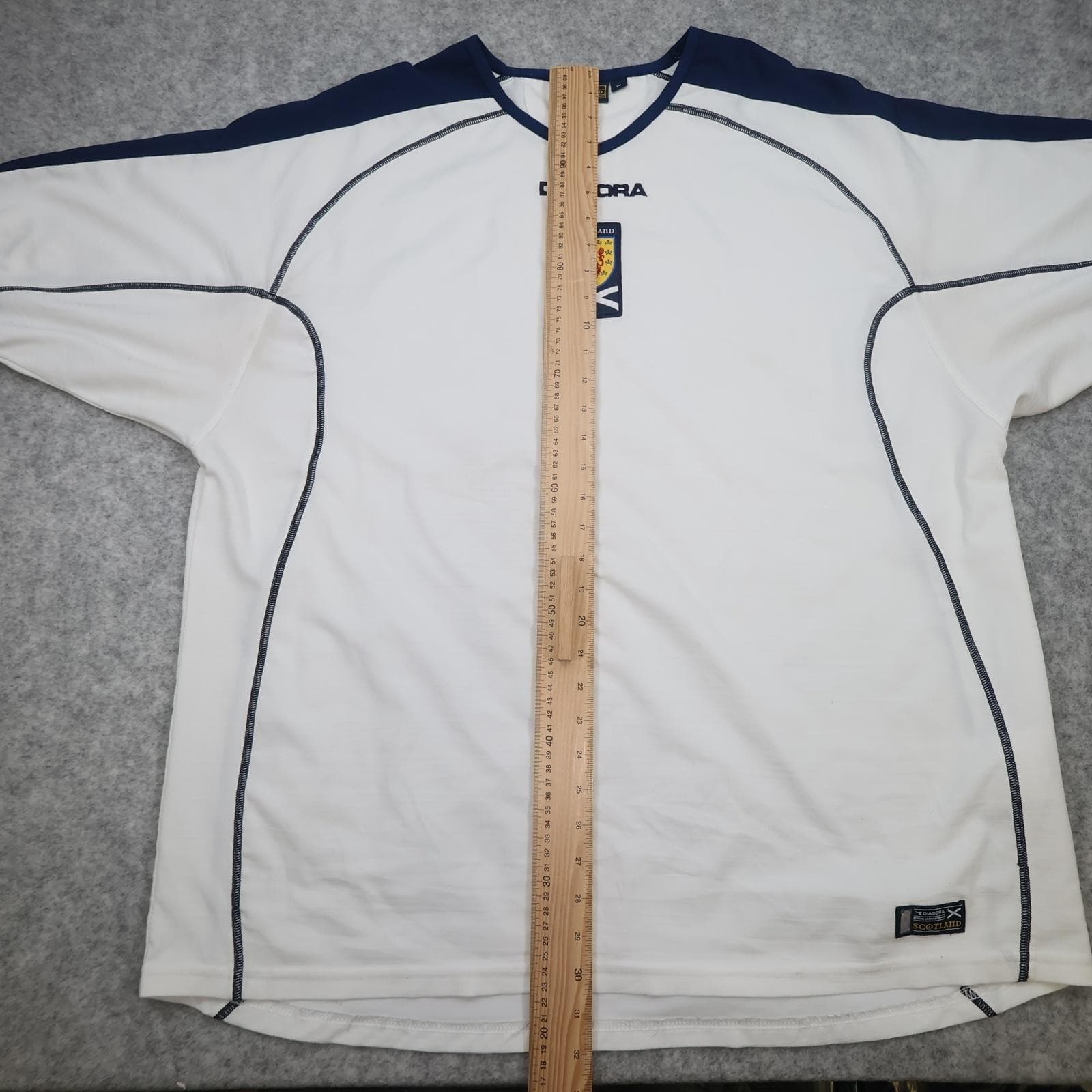 Vintage Scotland Shirt Mens 2XL White Football Diadora Official Jersey photo 11