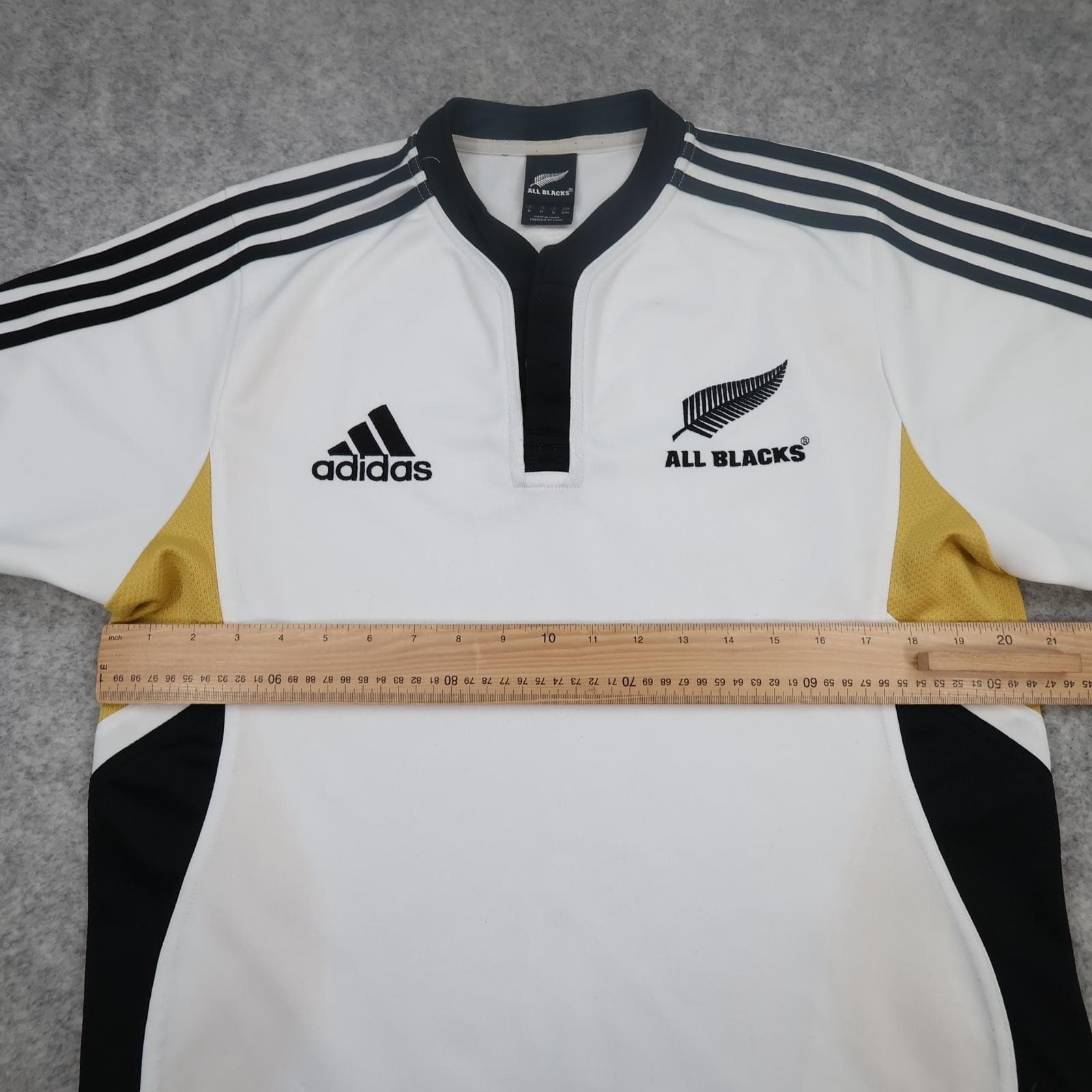 New Zealand All Blacks Shirt Mens Medium White Rugby Adidas 2008 Jersey Training photo 10