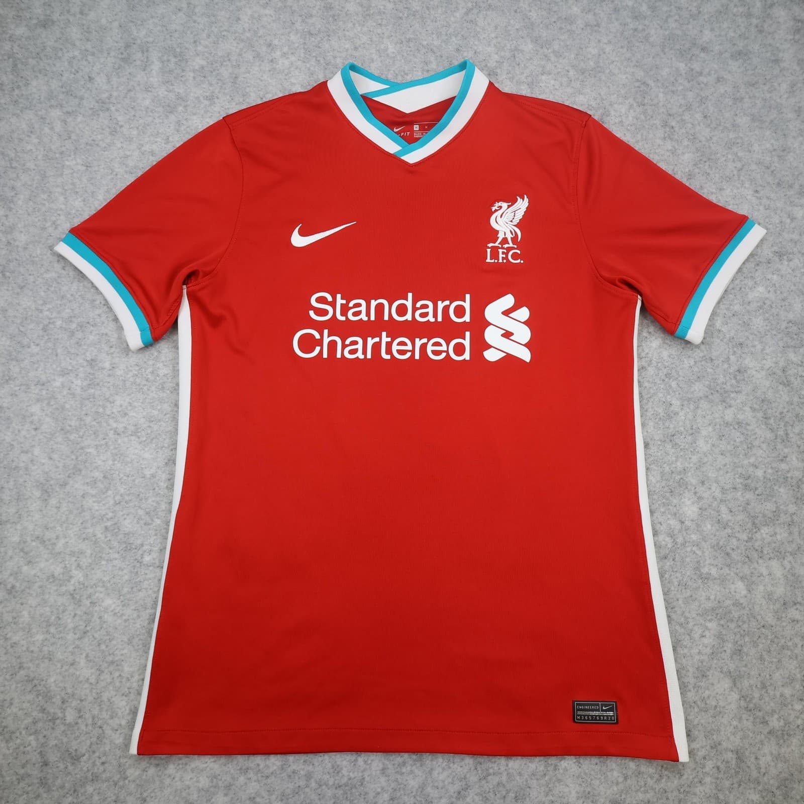 Liverpool Shirt Mens Medium Red Home 2020 2021 Football Nike Fabinho 3 Jersey photo 2
