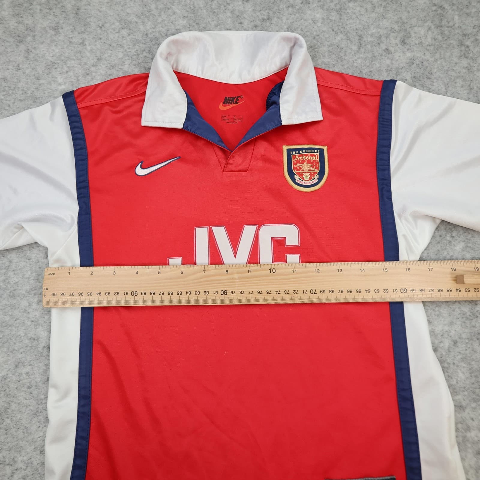 Vintage Arsenal Shirt Kids 10-12 Years Red Home 1996 1998 Football Nike JVC photo 12