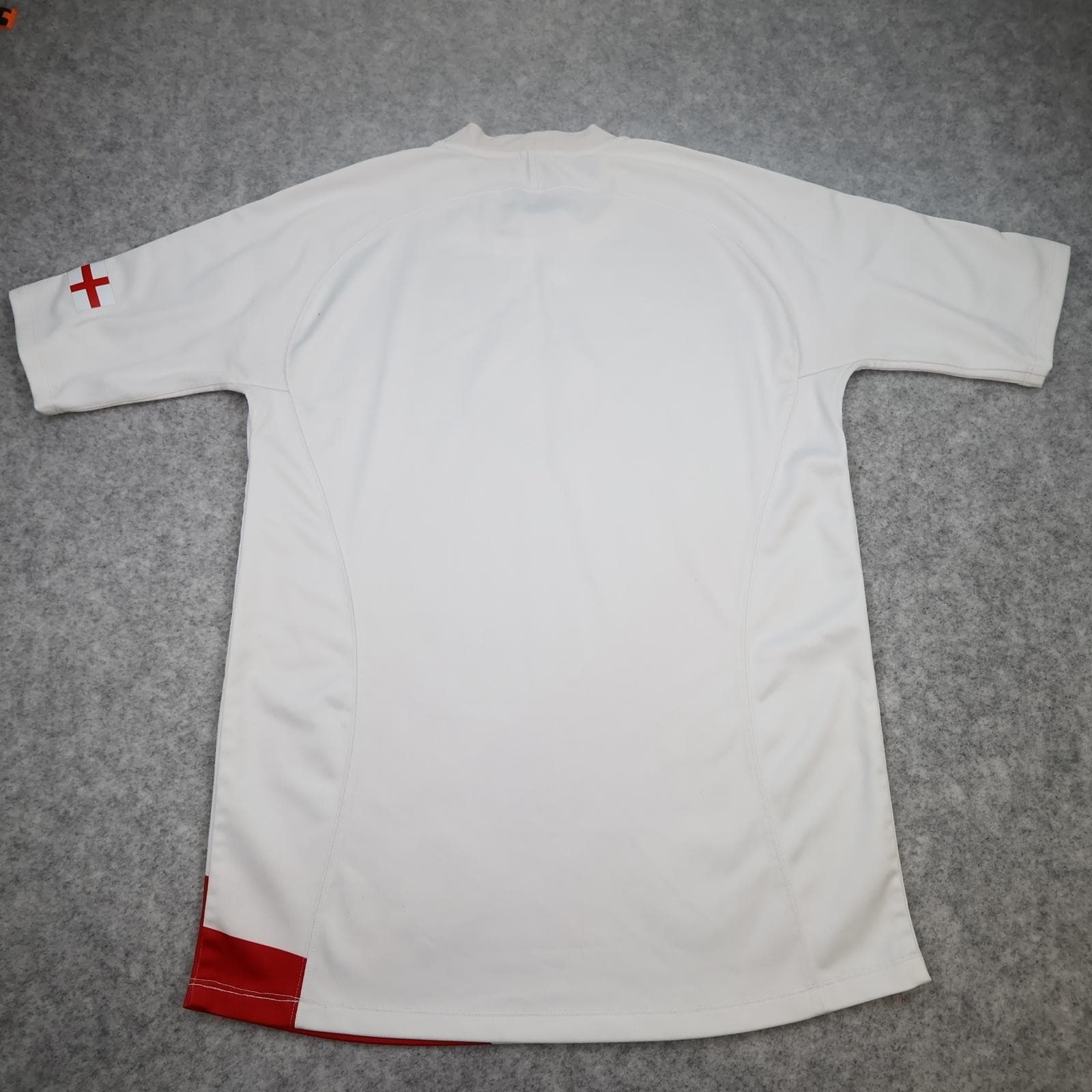 England Rugby Shirt Mens 2XL White Red 2007 2008 Rugby Union Nike O2 Jersey photo 2