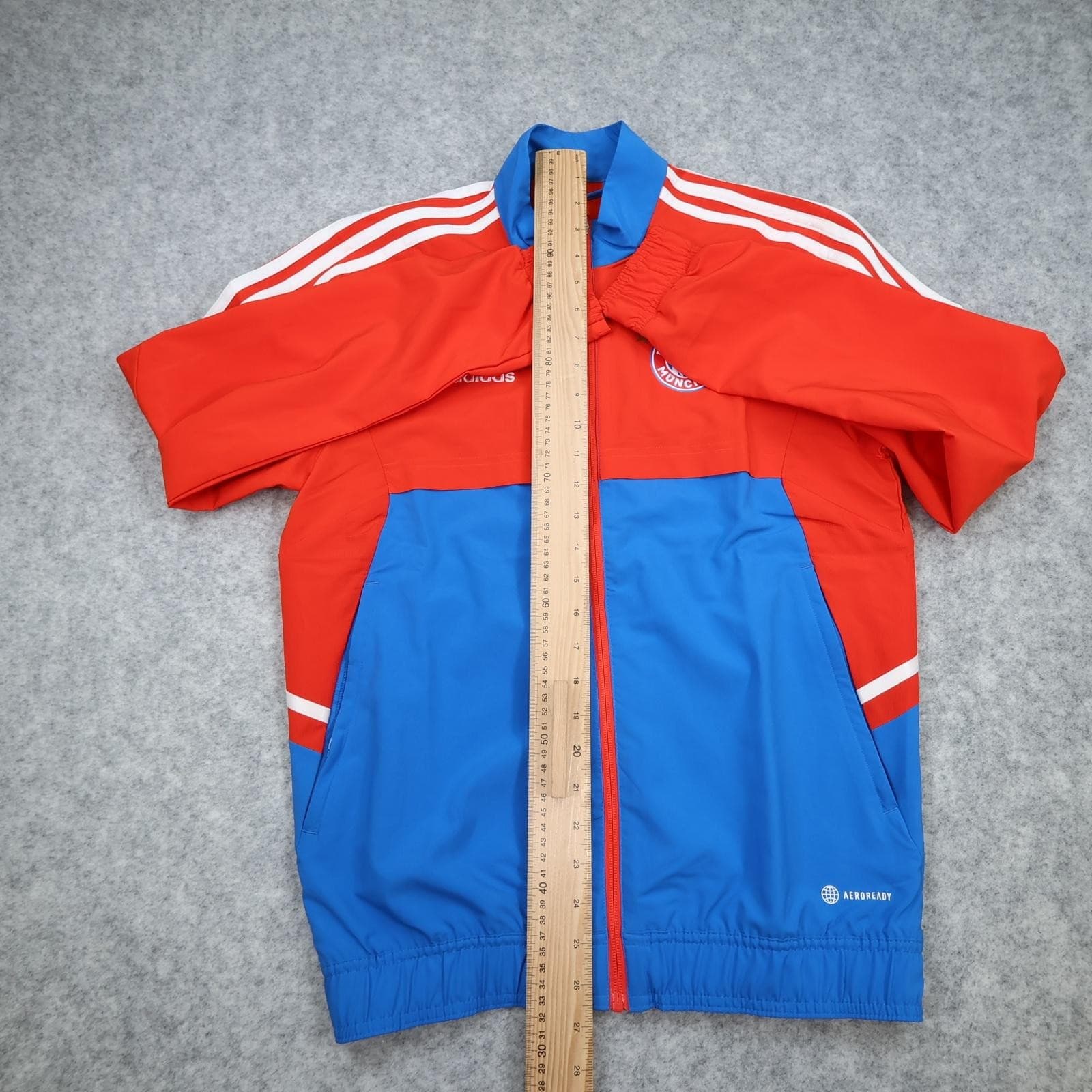 FC Bayern Munich Jacket Mens XS Red Blue 2022 2023 Football Adidas AEROREADY photo 10