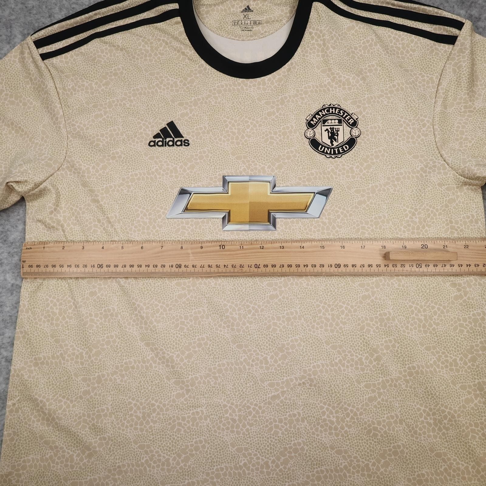 Manchester United Away Shirt Mens XL Beige 2019 2020 Football Adidas Rashford 10 photo 10