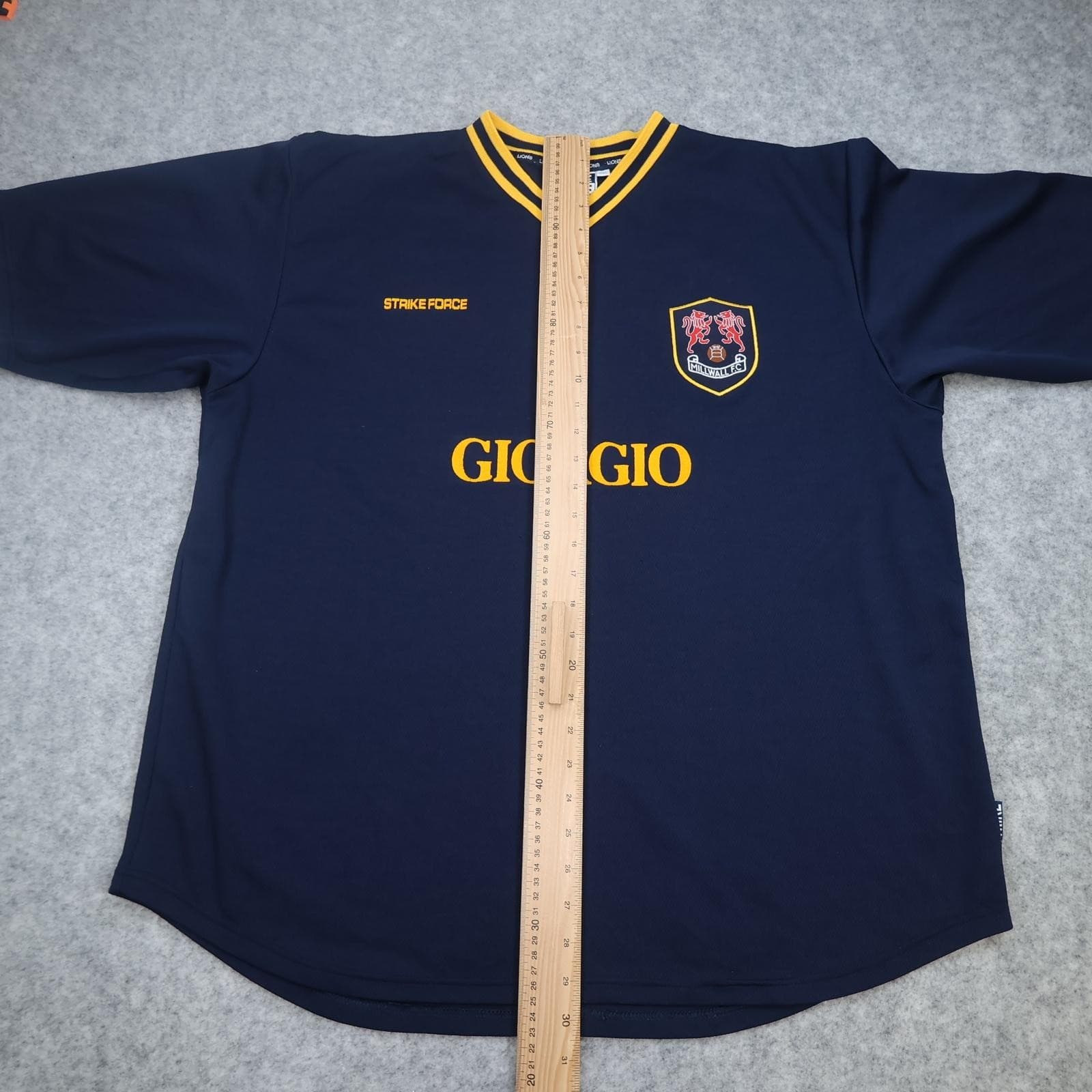 Millwall Shirt Mens 2XL Blue Away 2000 2001 Strike Force Giorgio Soccer Jersey photo 12