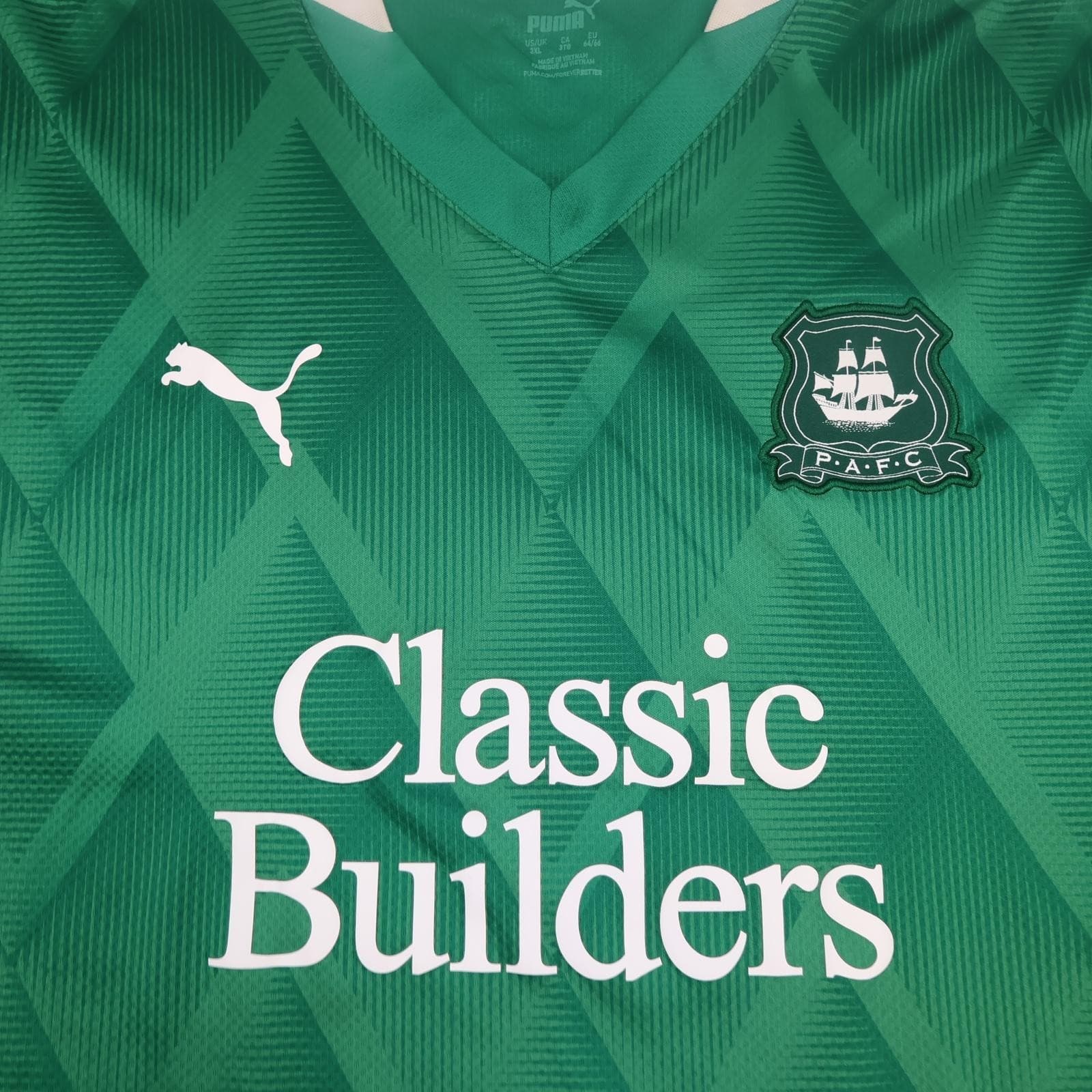 Plymouth Argyle Shirt Mens 3XL Green Home EFL 2024 2025 Puma Soccer Jersey photo 3